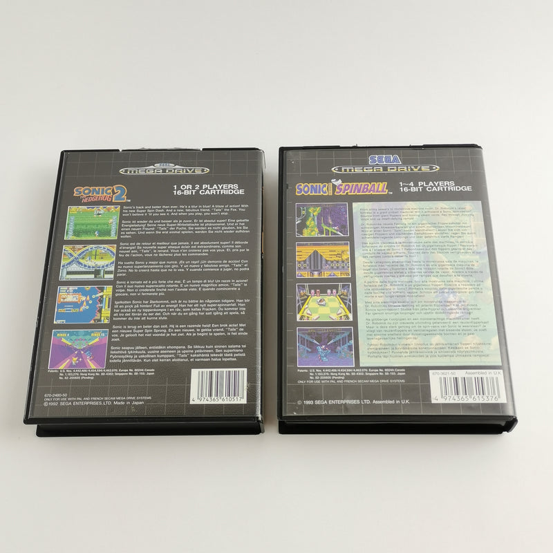 Sega Mega Drive Spiele als Set : Sonic The Hedgehog 2 & Sonic Spinball - OVP MD
