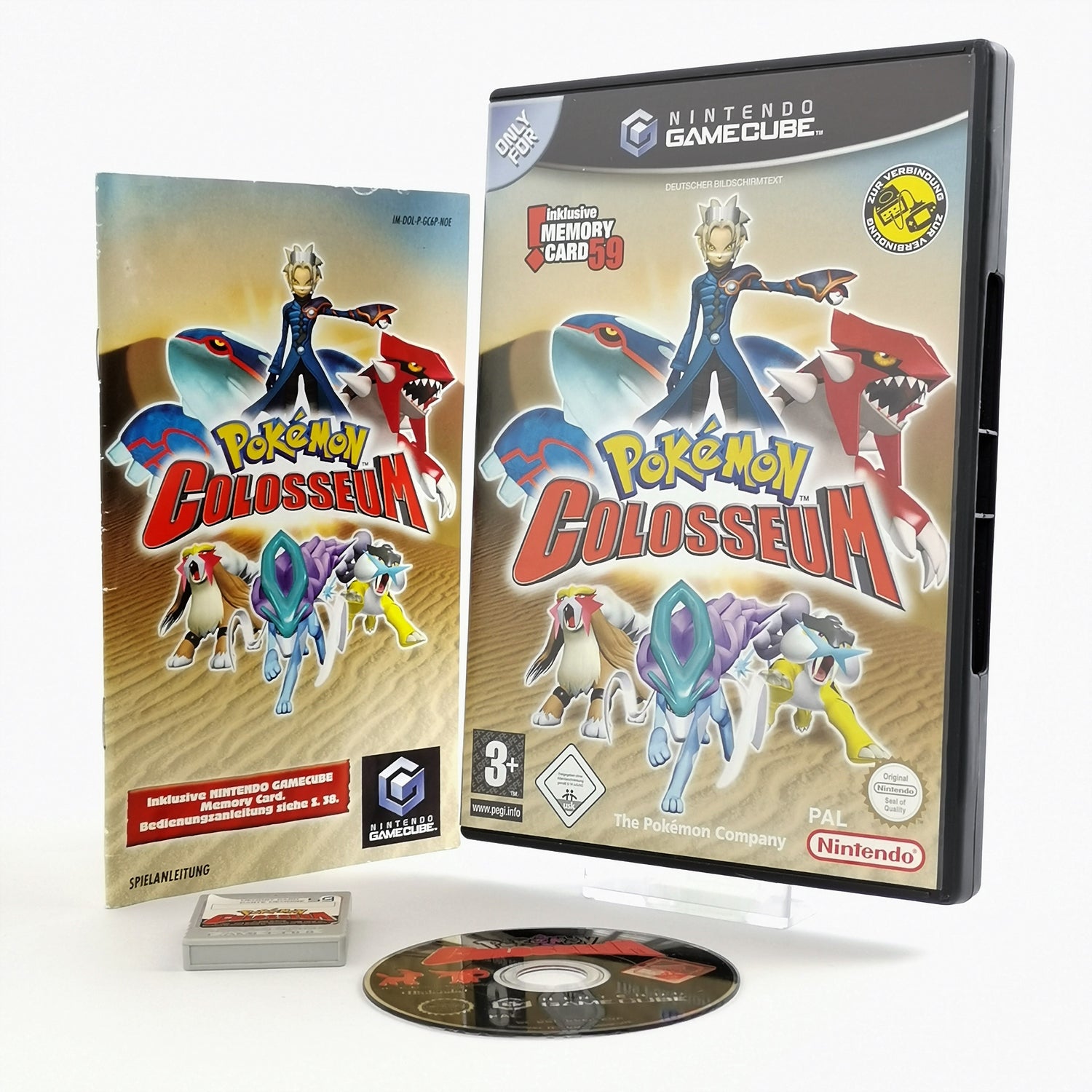 Nintendo Gamecube Game: Pokemon Colosseum + Memory - OVP & Instructions PAL | GC