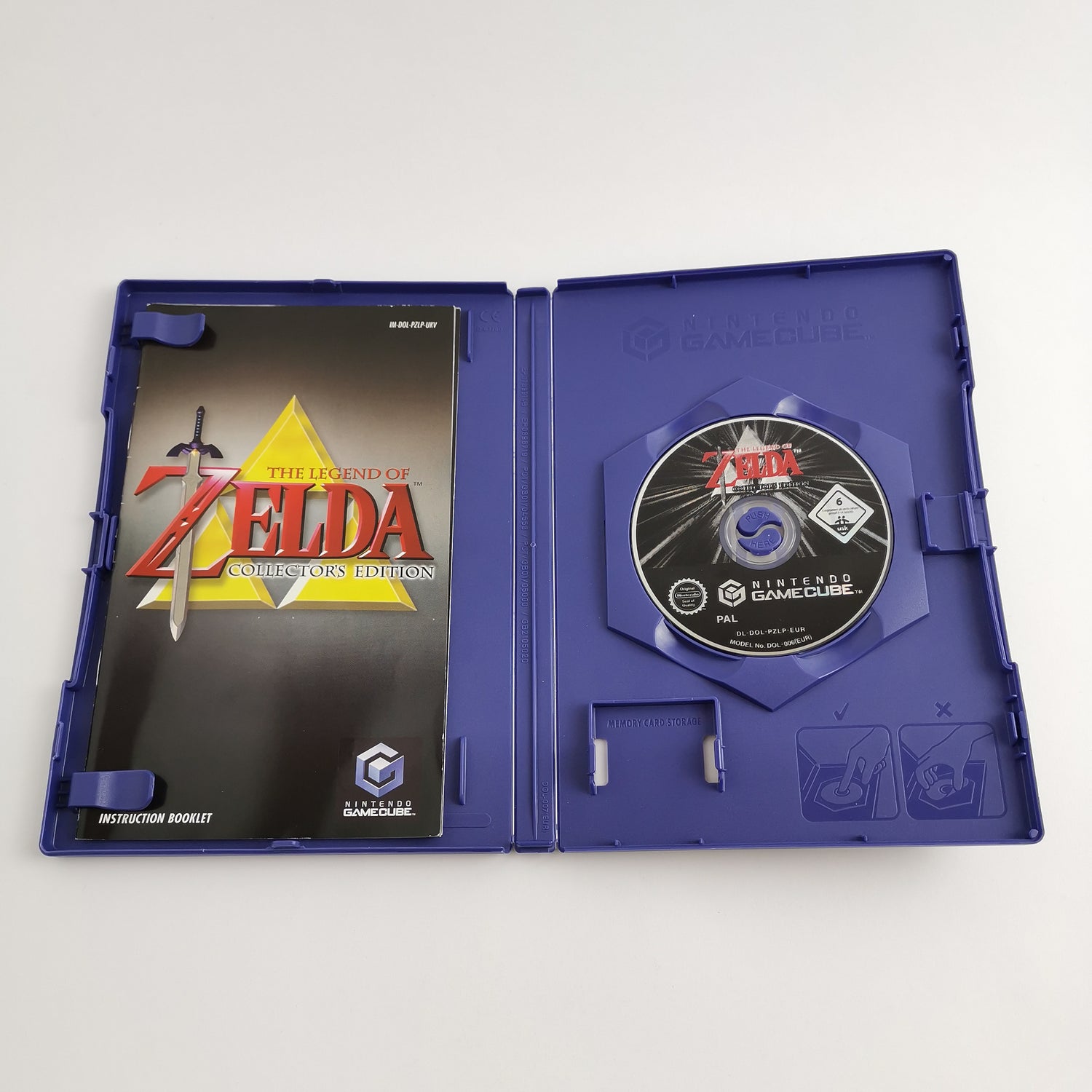 Nintendo Gamecube game: The Legend of Zelda Collectors Edition - original packaging instructions