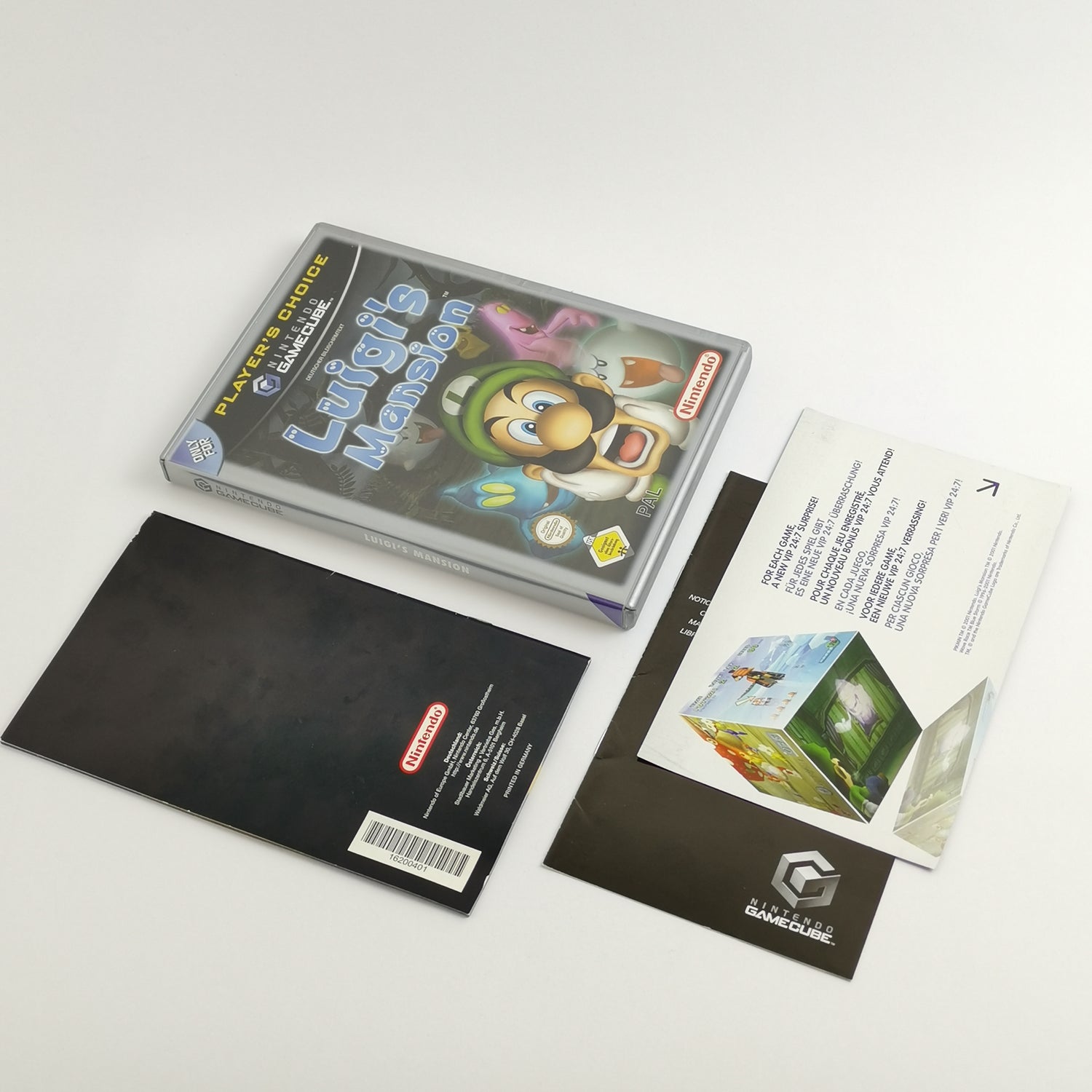 Nintendo Gamecube Spiel : Luigi´s Mansion Player´s Choice - OVP Anleitung PAL