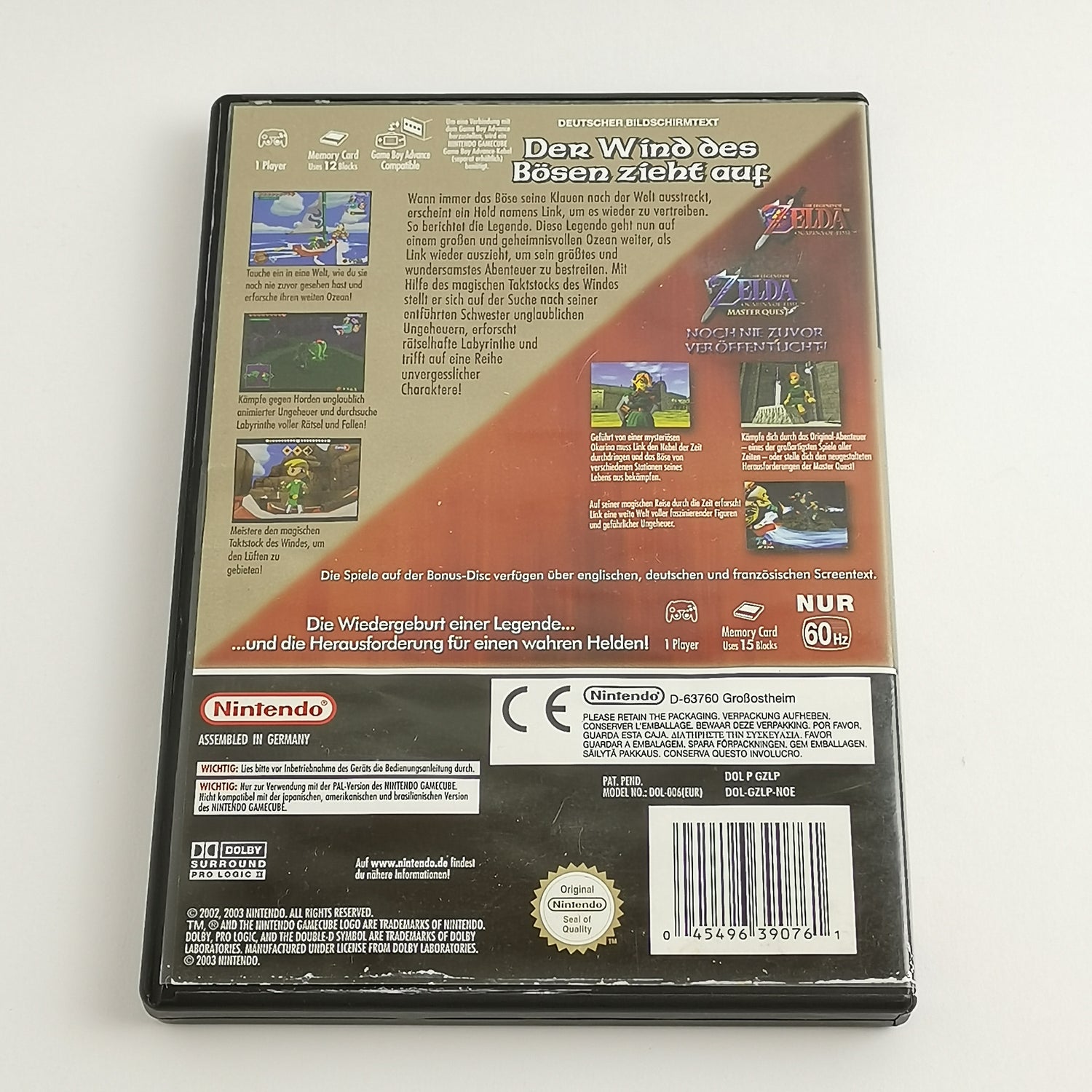 Nintendo Gamecube Game: Zelda The Windwaker Limited Edition - Original Packaging Instructions