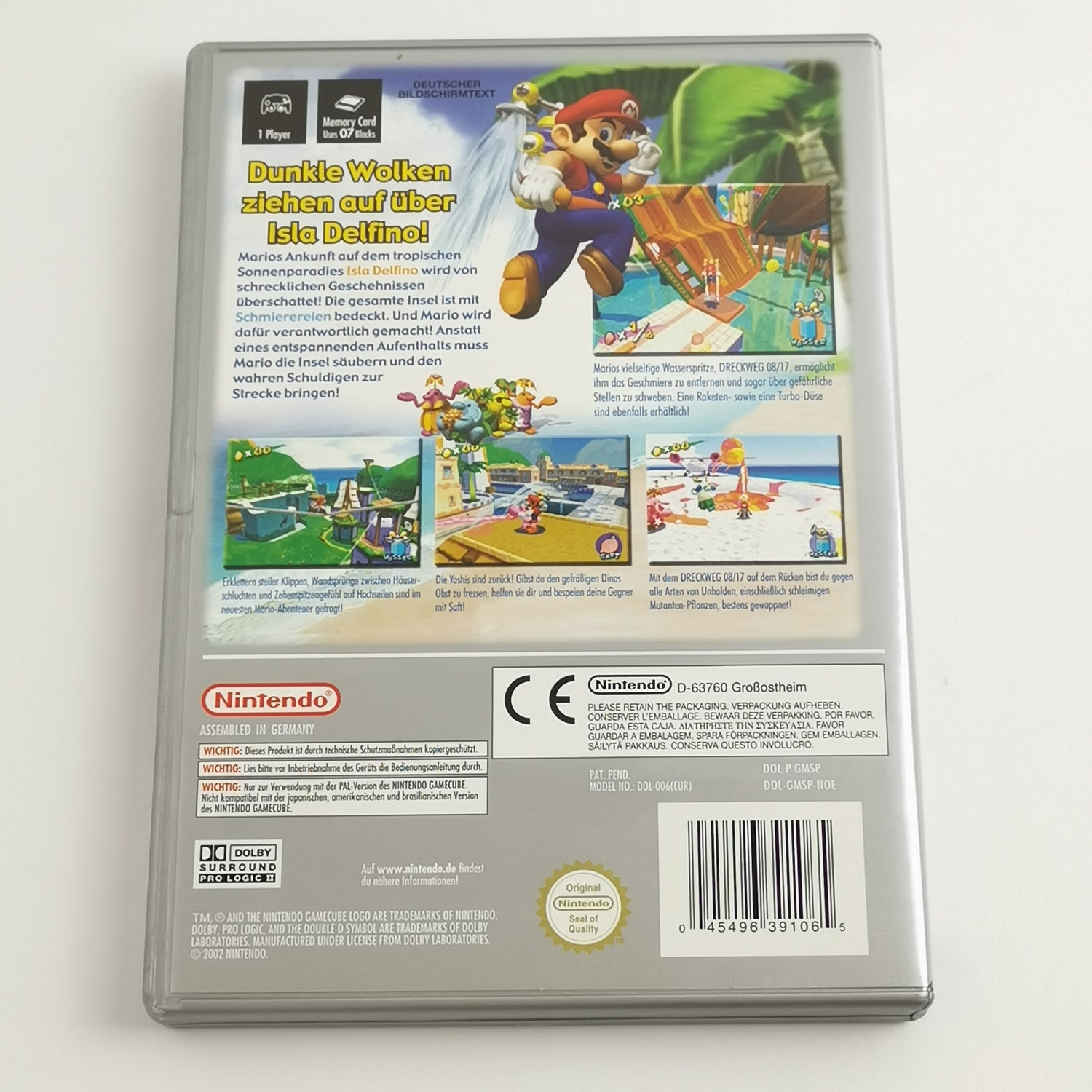 Nintendo Gamecube Game: Super Mario Sunshine - OVP & Instructions PAL | GC Disc