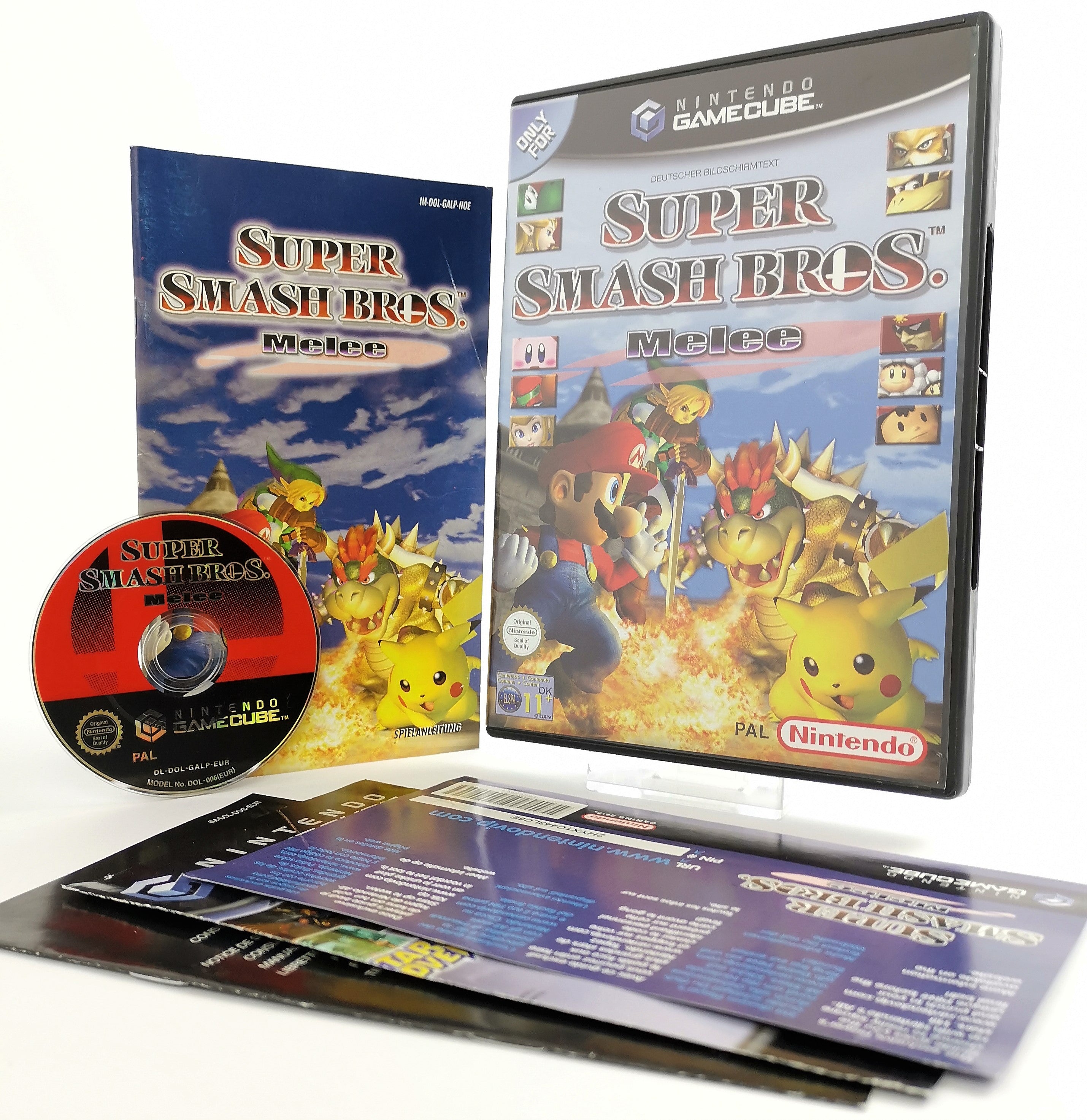 Nintendo Gamecube Spiel : Super Smash Bros. Melee - OVP & Anleitung PAL GC Disc