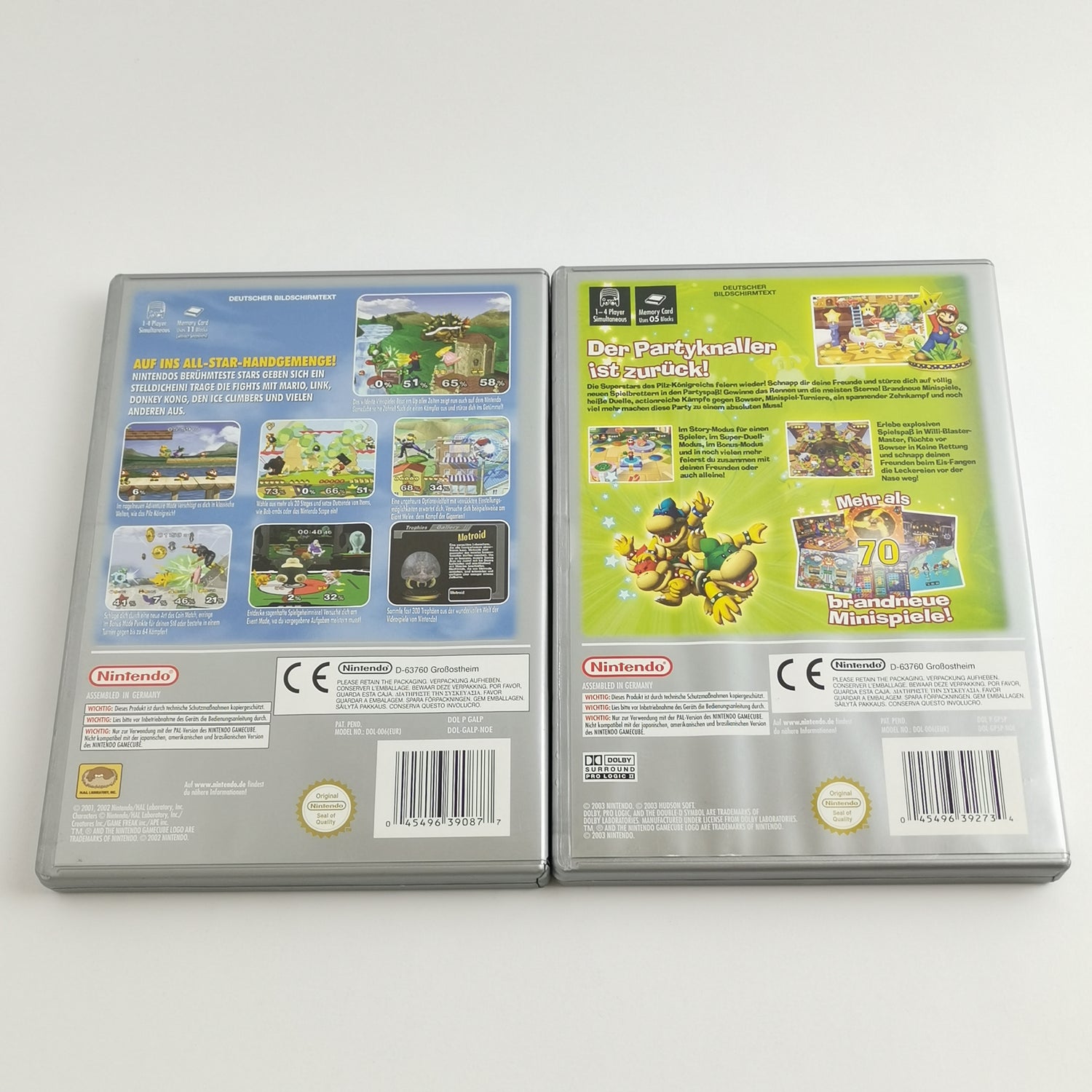 Nintendo Gamecube Games: Super Smash Bros. Melee & Mario Party 5 - OVP GC PAL