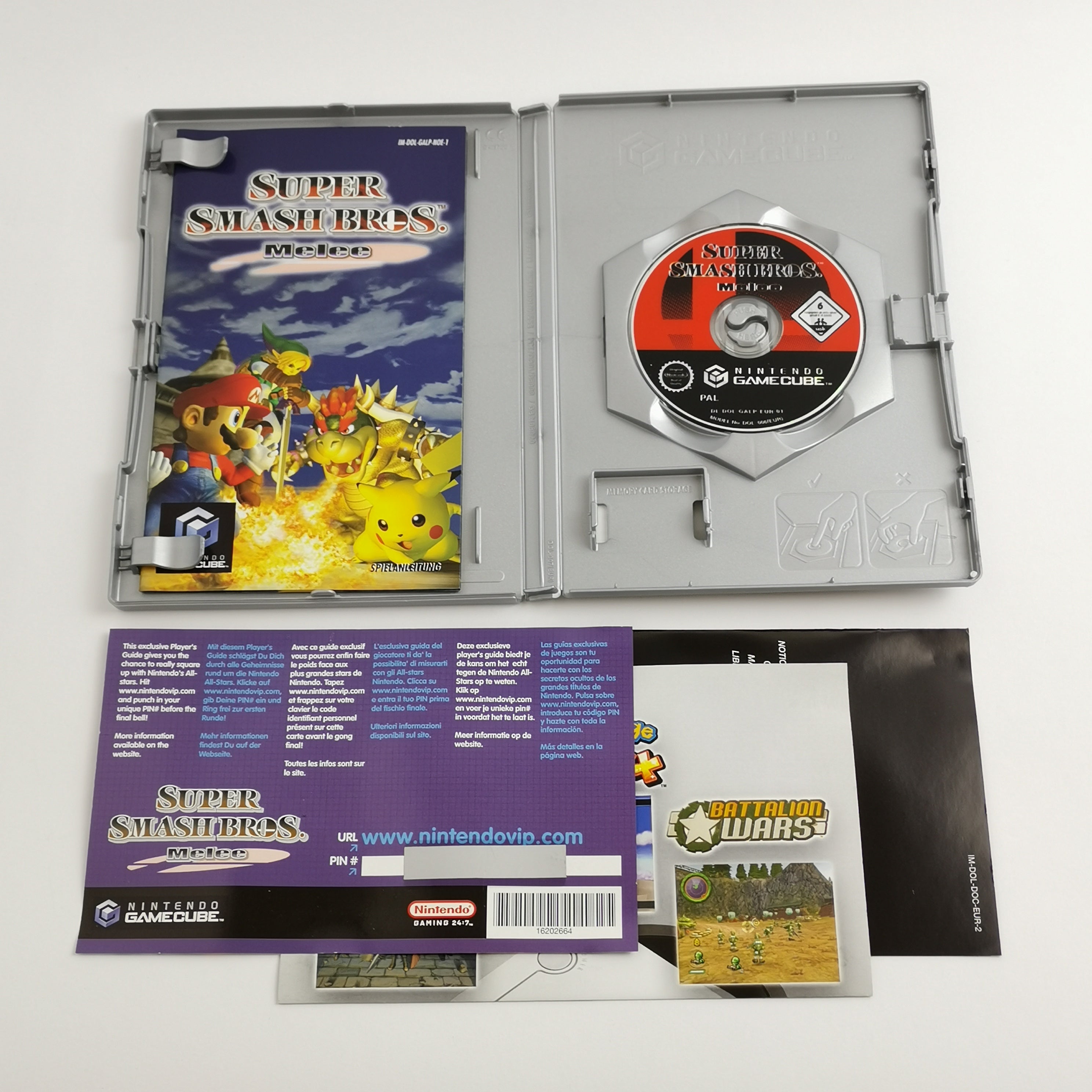 Nintendo Gamecube Spiele : Super Smash Bros. Melee & Mario Party 5 - OVP GC PAL