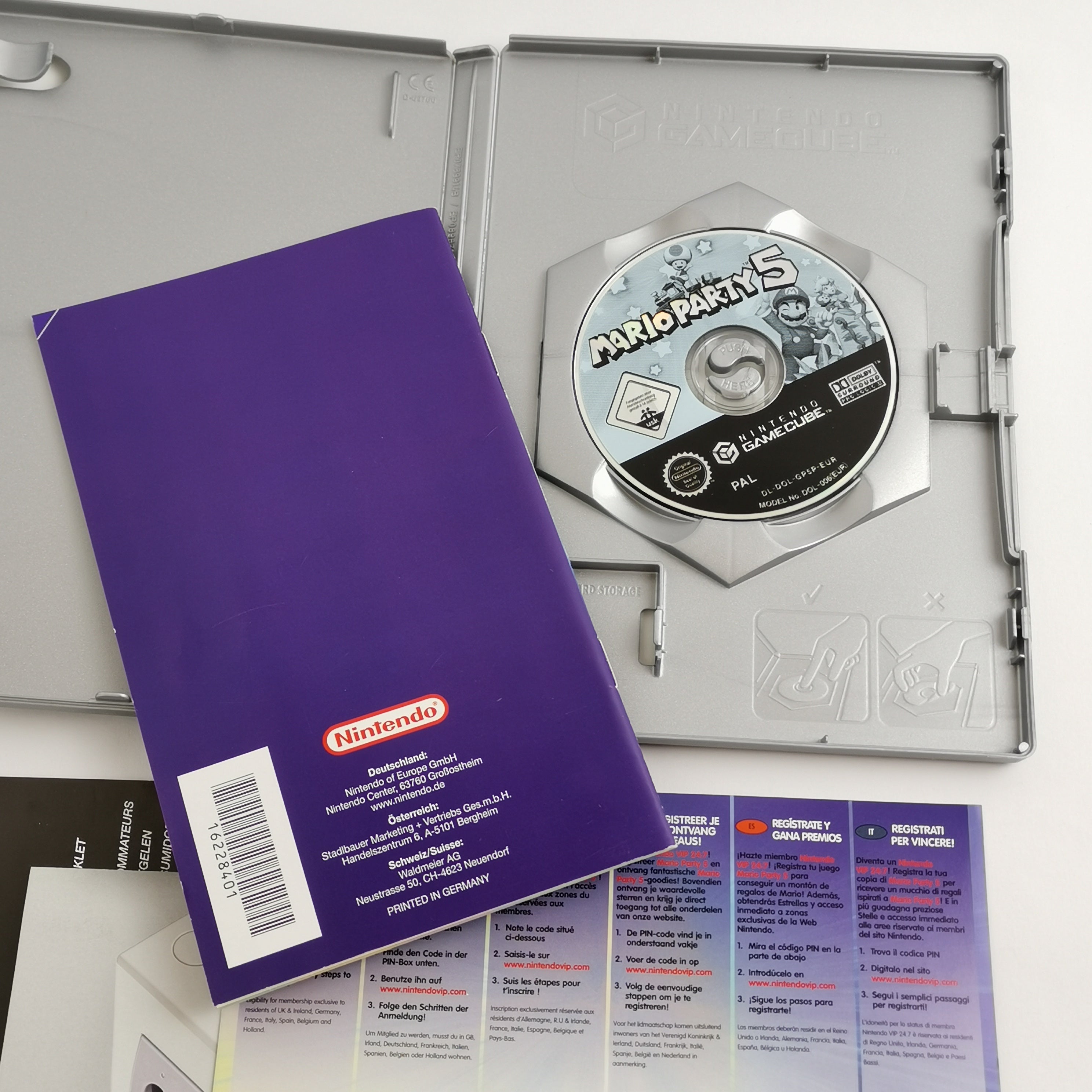 Nintendo Gamecube Spiele : Super Smash Bros. Melee & Mario Party 5 - OVP GC PAL