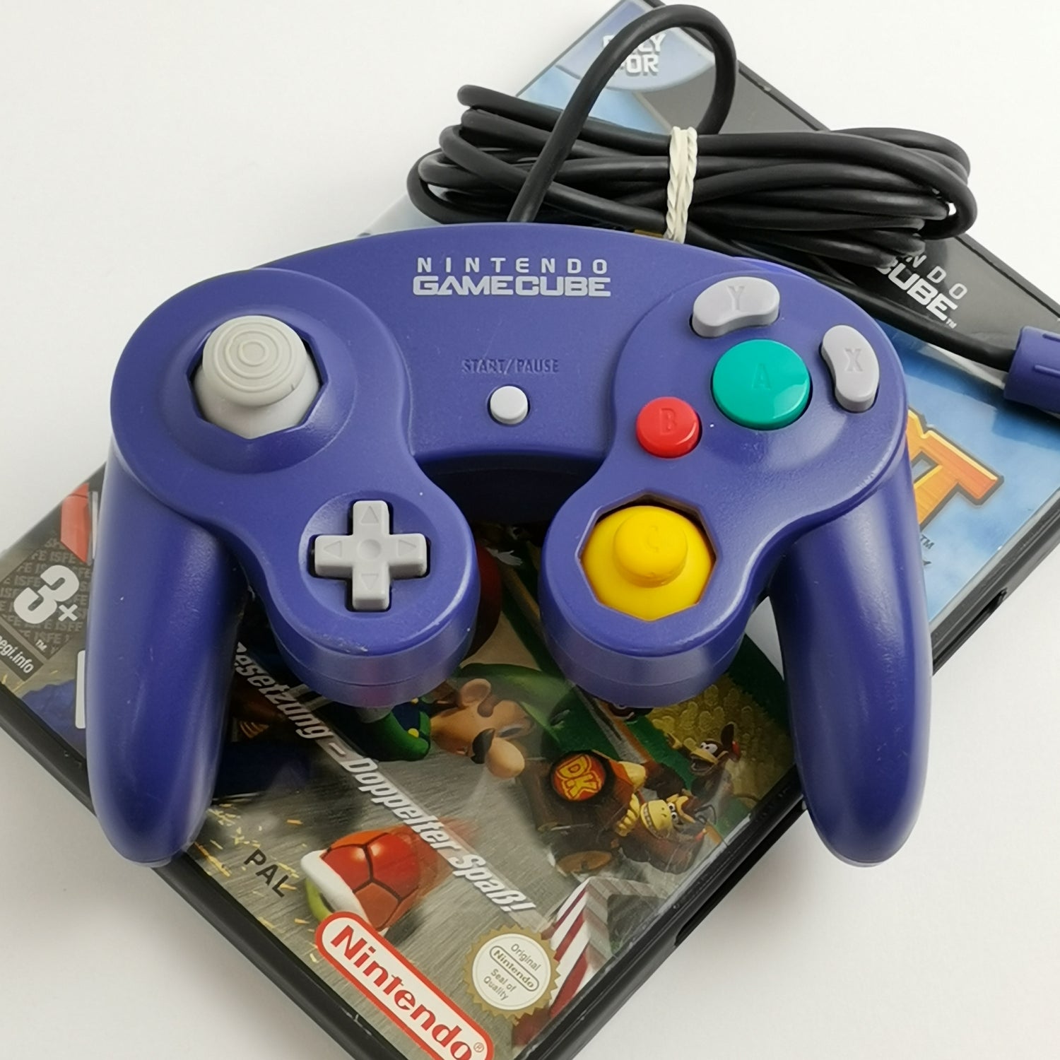 Nintendo Gamecube Game: Mario Kart Double Dash + Purple Controller - OVP PAL
