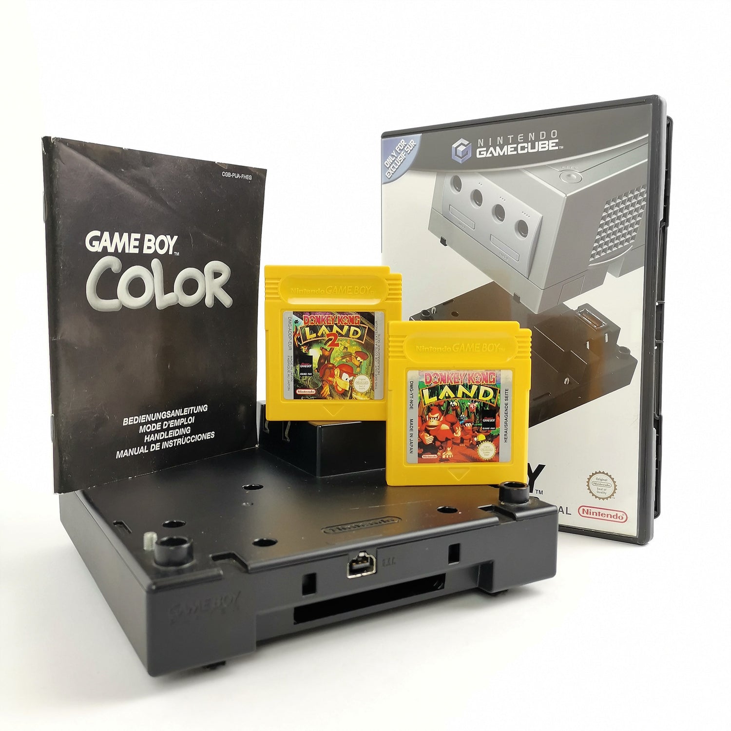Nintendo Gamecube Game: Gameboy Player + Donkey Kong Land 1 & 2 GBC - OVP PAL