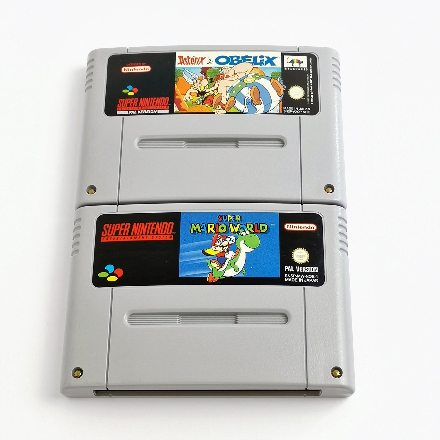 Super Nintendo Spiele Bundle : Super Mario World & Asterix & Obelix - SNES Modul