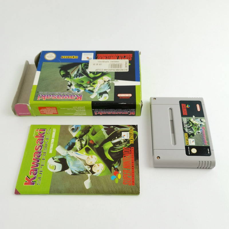 Super Nintendo Game: Kawasaki Superbikes - OVP &amp; Instructions PAL | SNES EUR