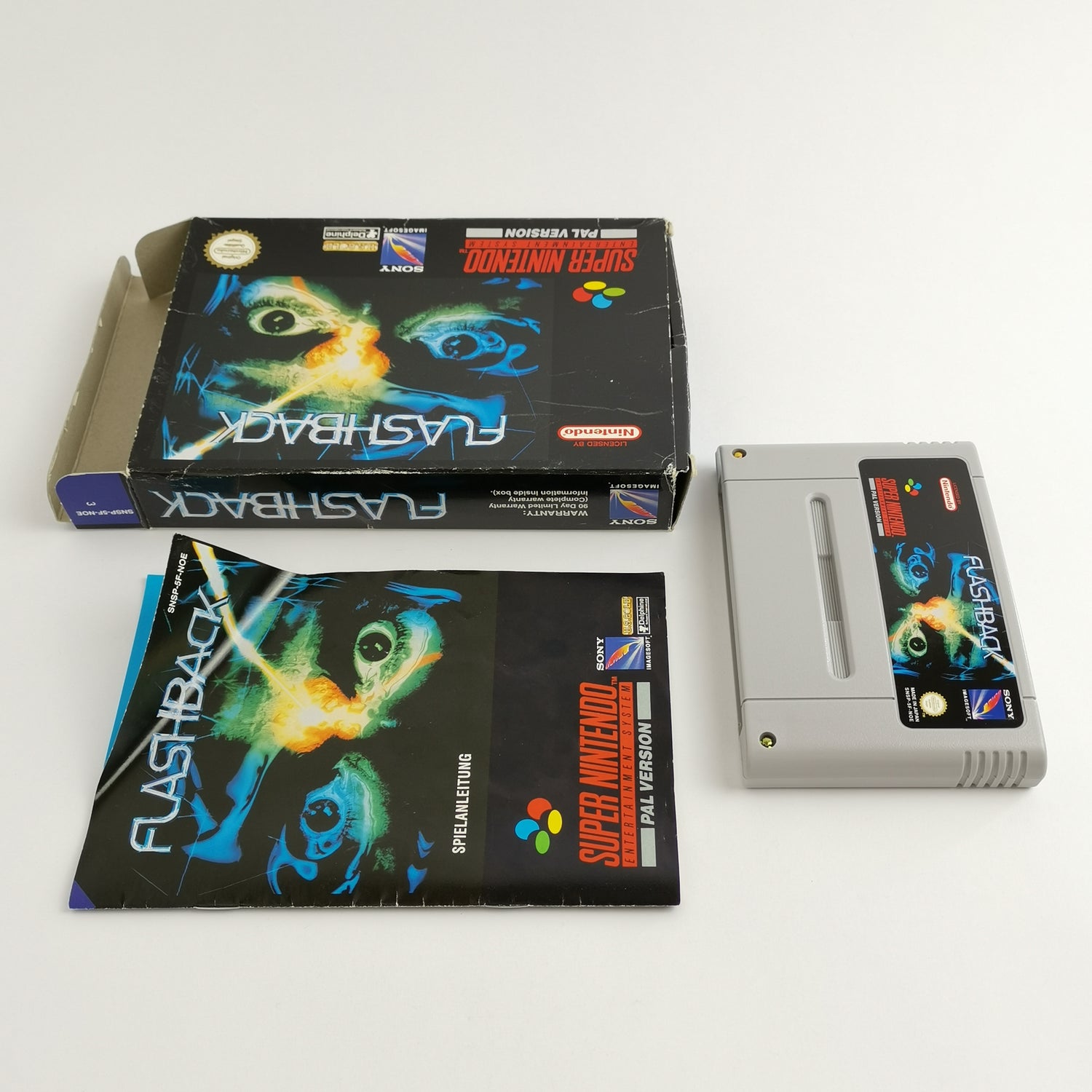 Super Nintendo Spiel : Flashback - OVP & Anleitung PAL NOE | SNES 16 Bit