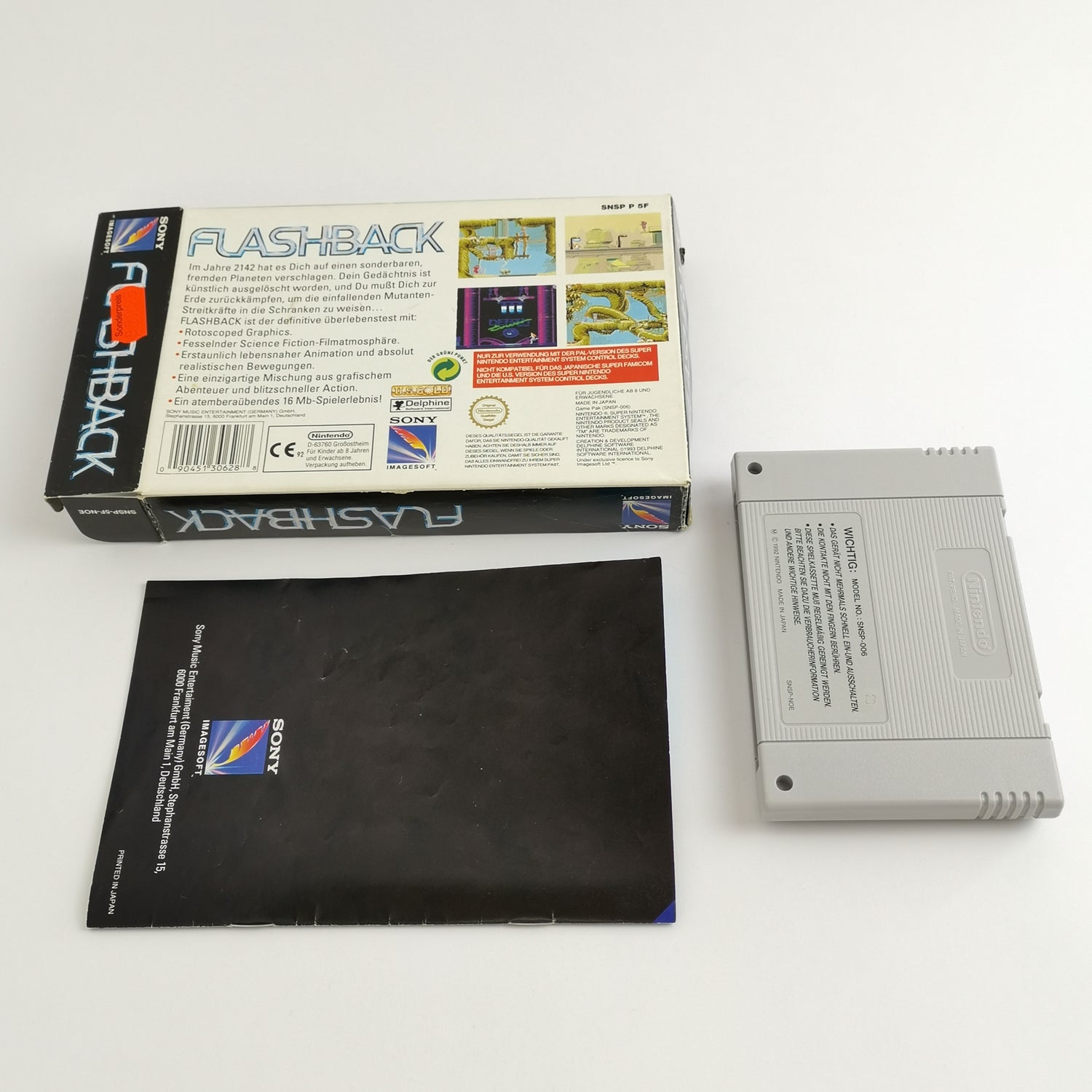 Super Nintendo Spiel : Flashback - OVP & Anleitung PAL NOE | SNES 16 Bit