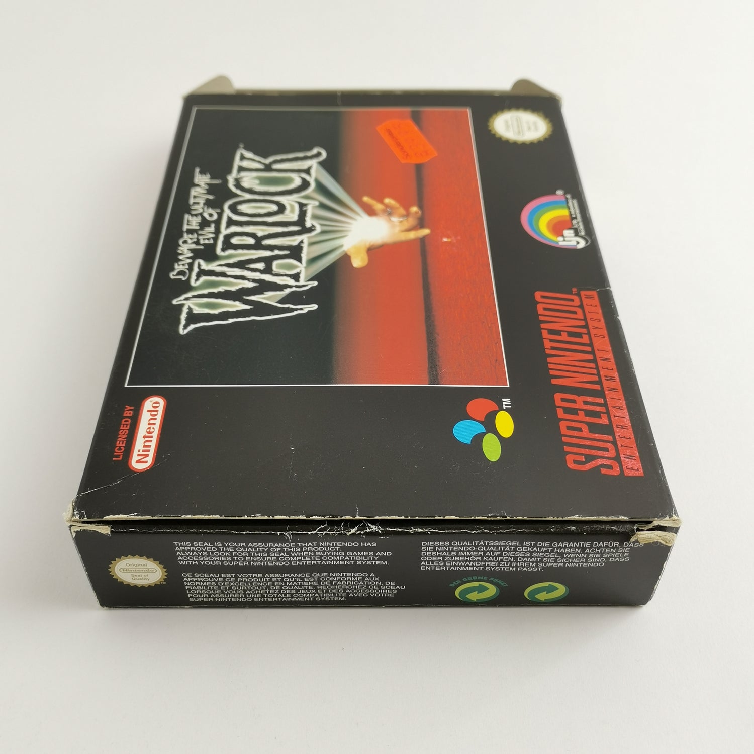 Super Nintendo game: Warlock - original packaging & instructions PAL EUR | SNES 16bit