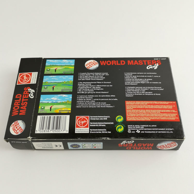 Super Nintendo Spiel : World Masters Golf - OVP & Anleitung PAL EUR | SNES 16Bit