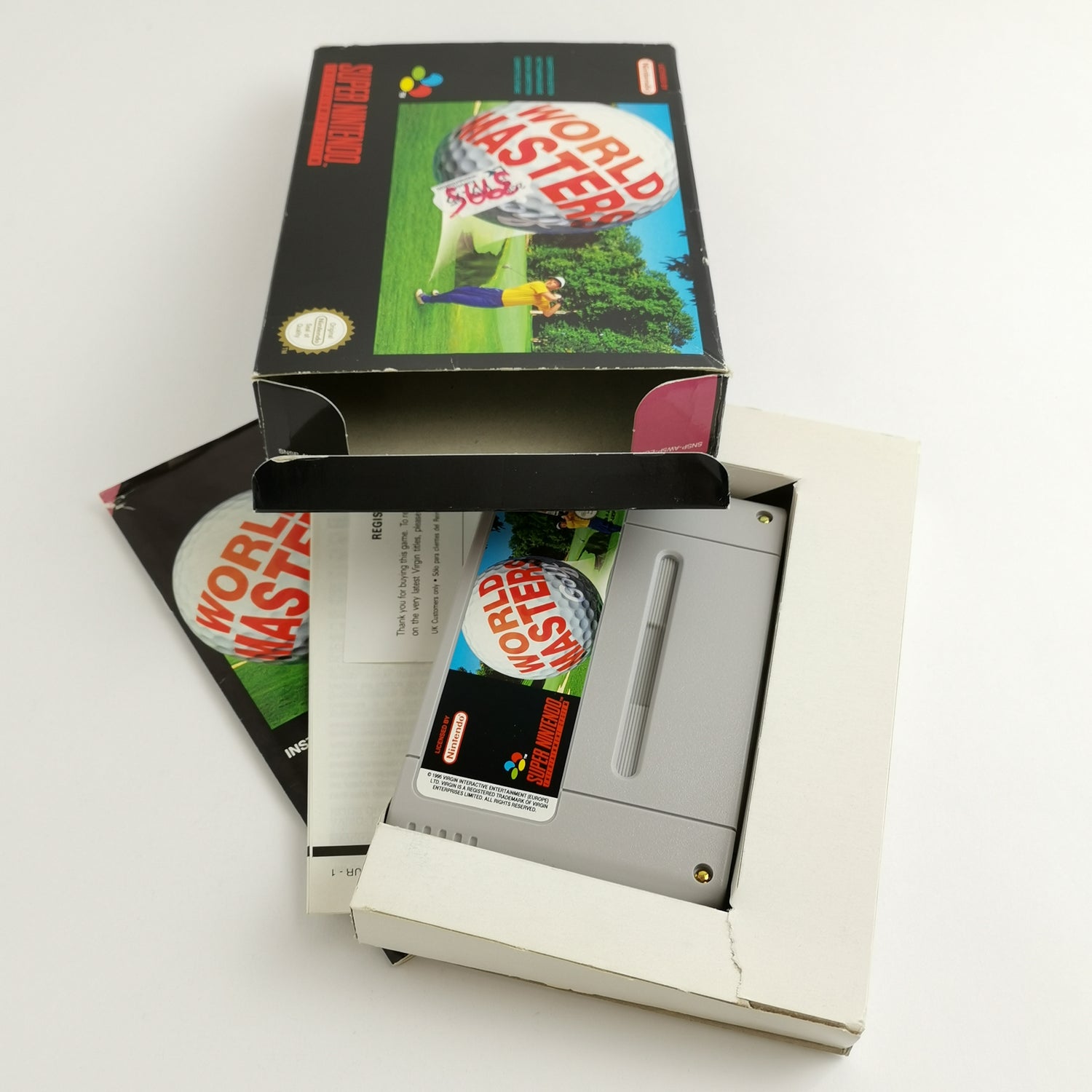 Super Nintendo Spiel : World Masters Golf - OVP & Anleitung PAL EUR | SNES 16Bit