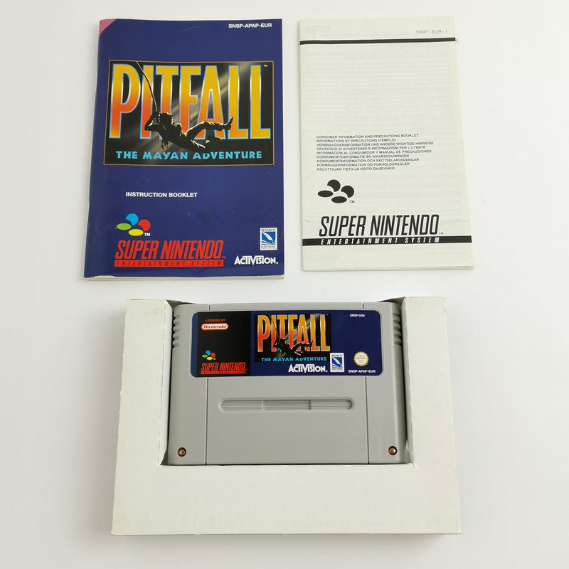 Super Nintendo Game: Pitfall The Mayan Adventure - OVP &amp; Instructions PAL | SNES