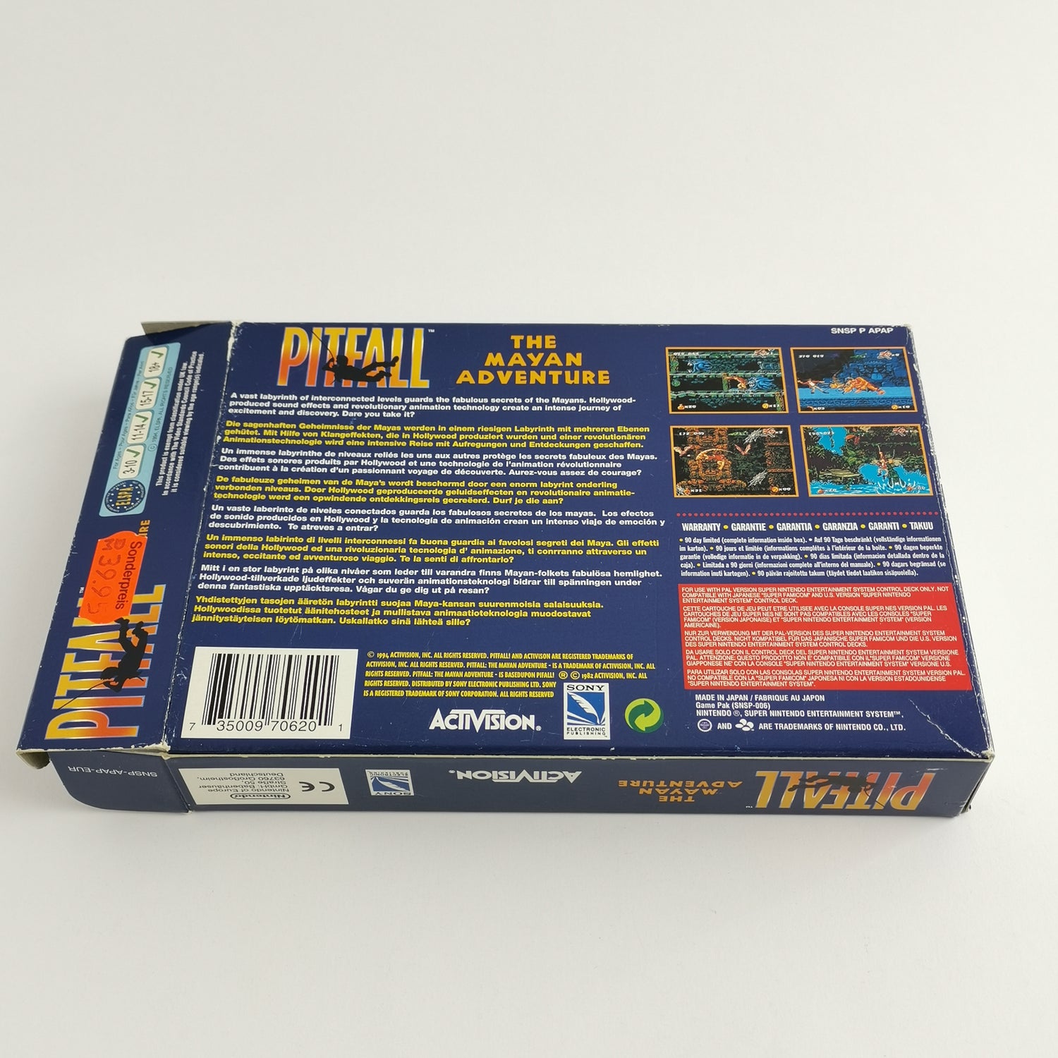 Super Nintendo Game: Pitfall The Mayan Adventure - OVP & Instructions PAL | SNES