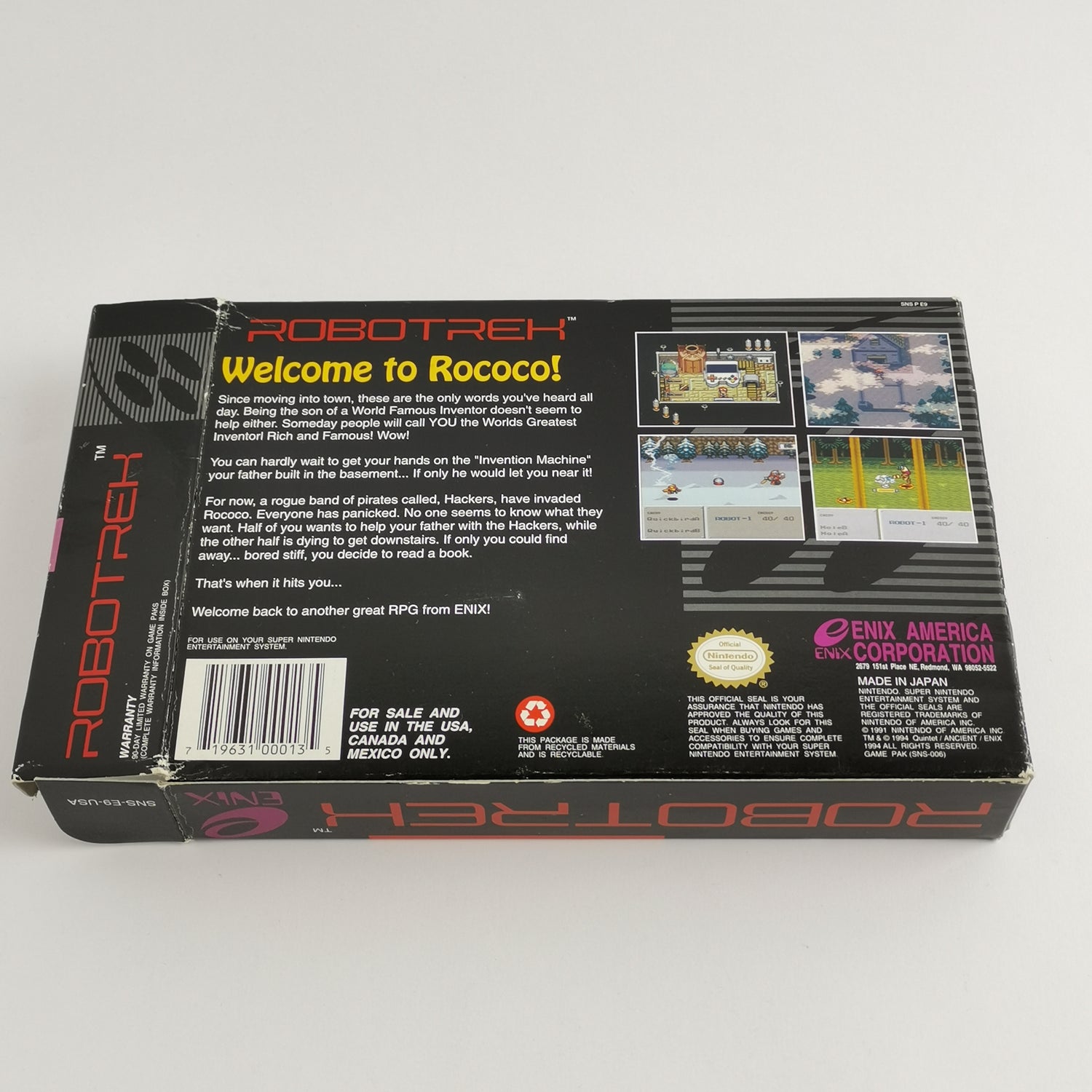 Super Nintendo Spiel : Robotrek von Enix - OVP & Anleitung SNES | NTSC-U/C USA