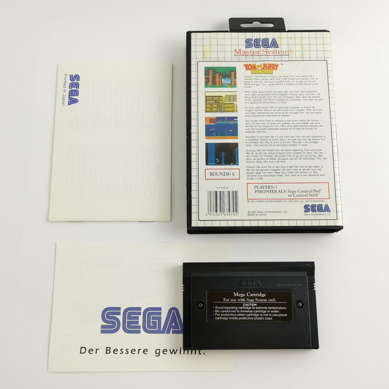 Sega Master System Spiel : Tom and Jerry The Movie - OVP Anleitung | MS dt. PAL