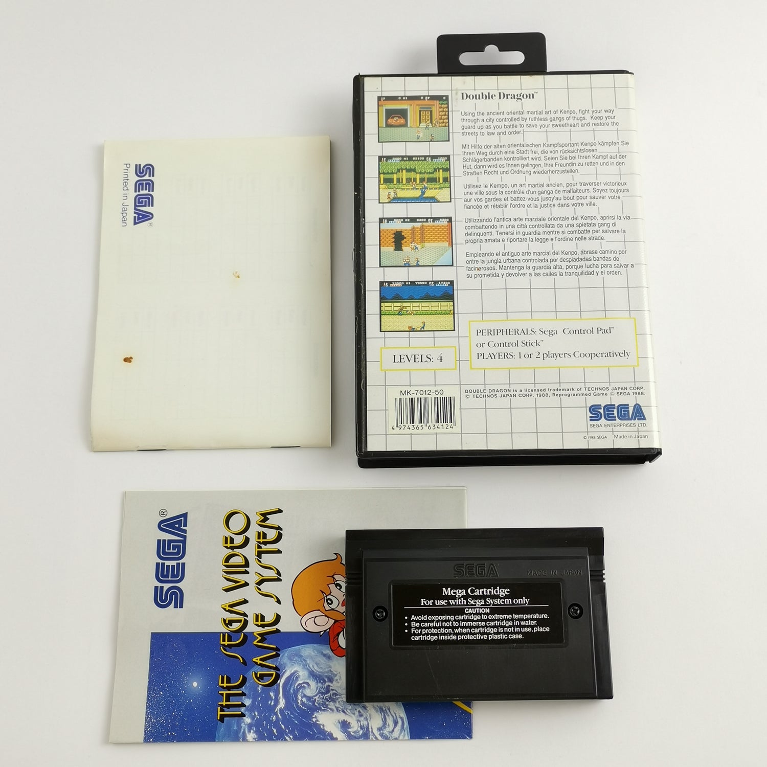 Sega Master System Spiel : Double Dragon - OVP Anleitung | MS PAL Version