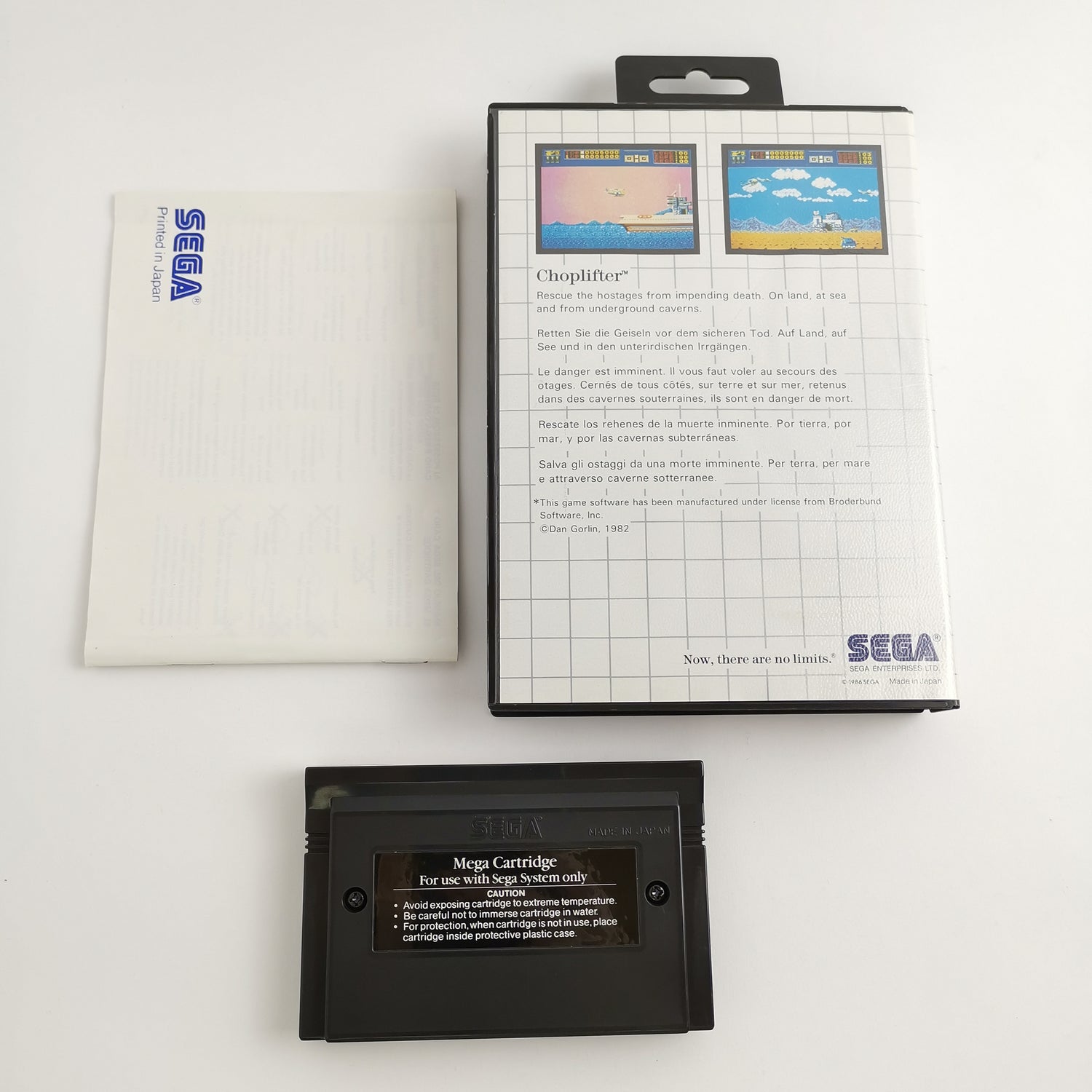 Sega Master System Spiel : Choplifter - OVP Anleitung | MS PAL Version
