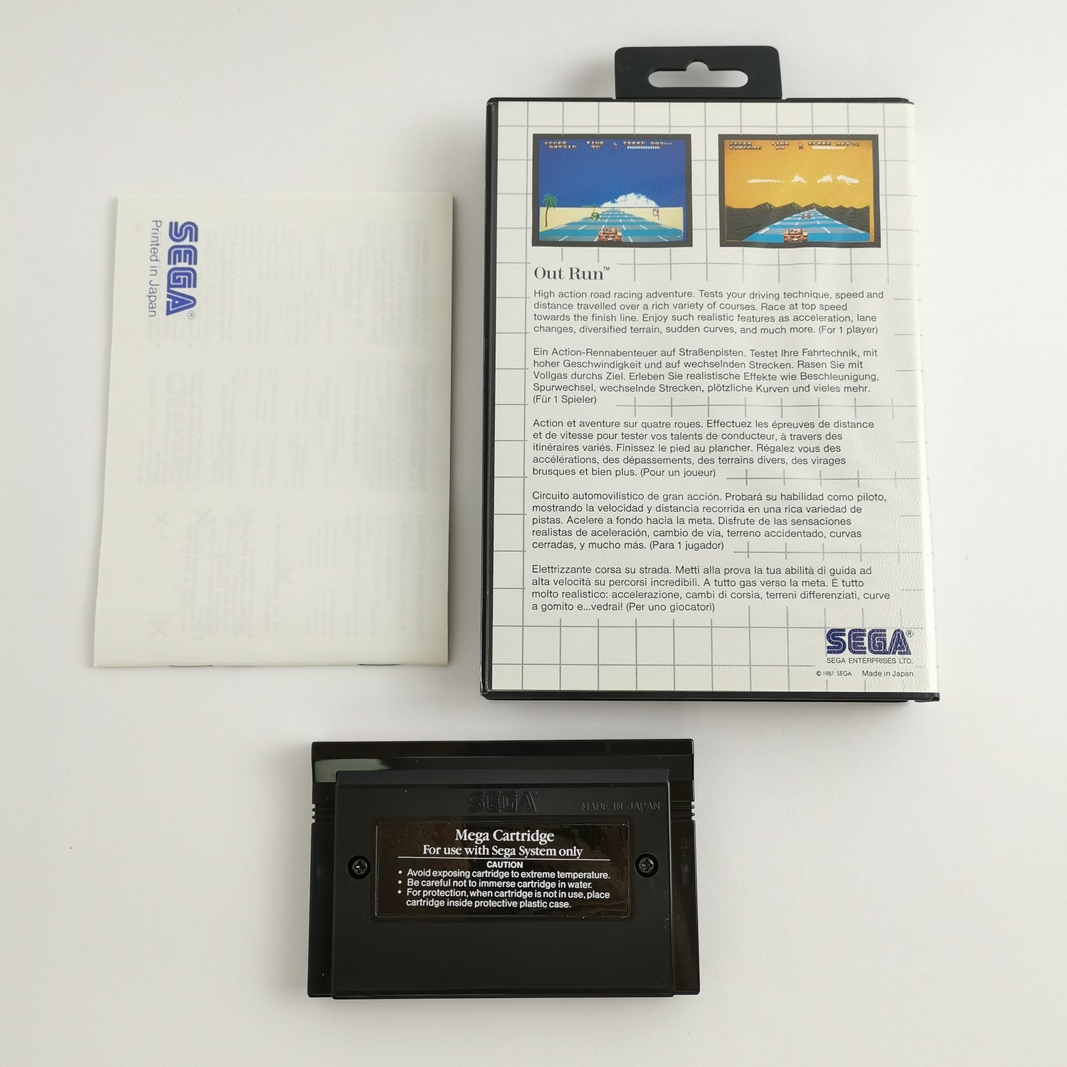 Sega Master System Spiel : Out Run - OVP Anleitung | MS PAL Version