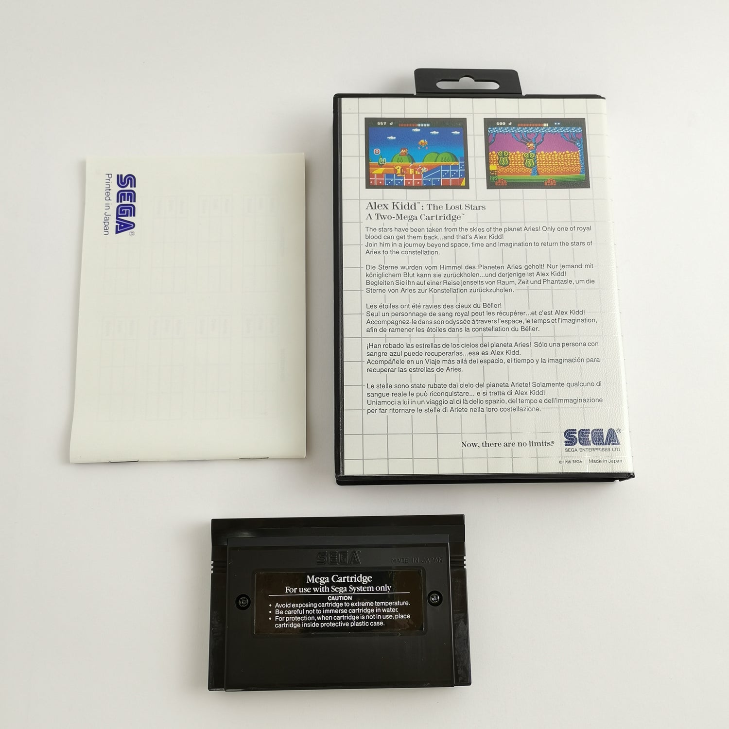 Sega Master System Spiel :   Alex Kidd The Lost Stars  - OVP Anleitung | MS PAL