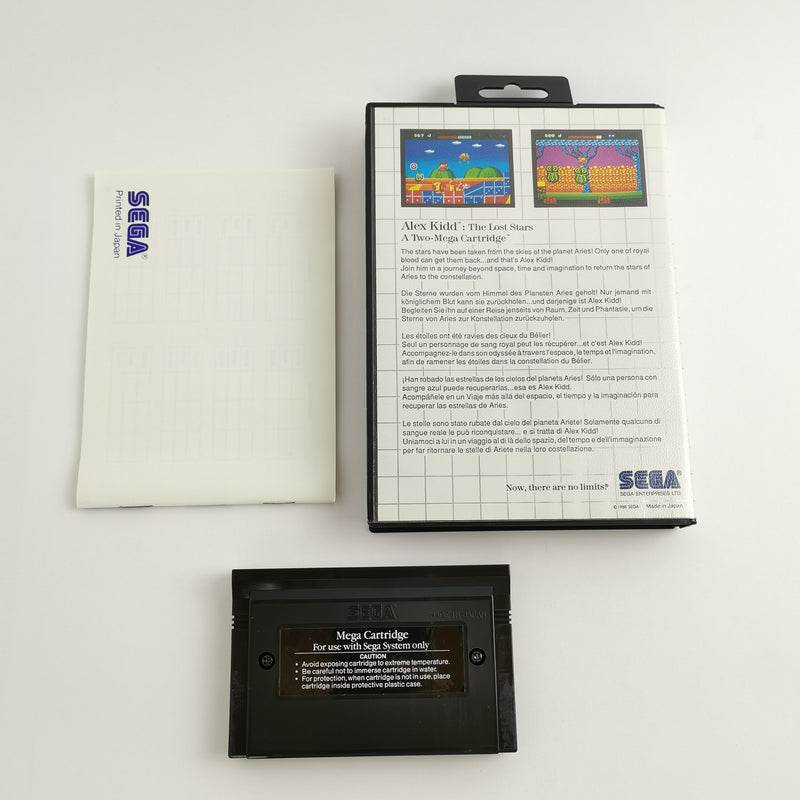 Sega Master System Spiel :   Alex Kidd The Lost Stars  - OVP Anleitung | MS PAL
