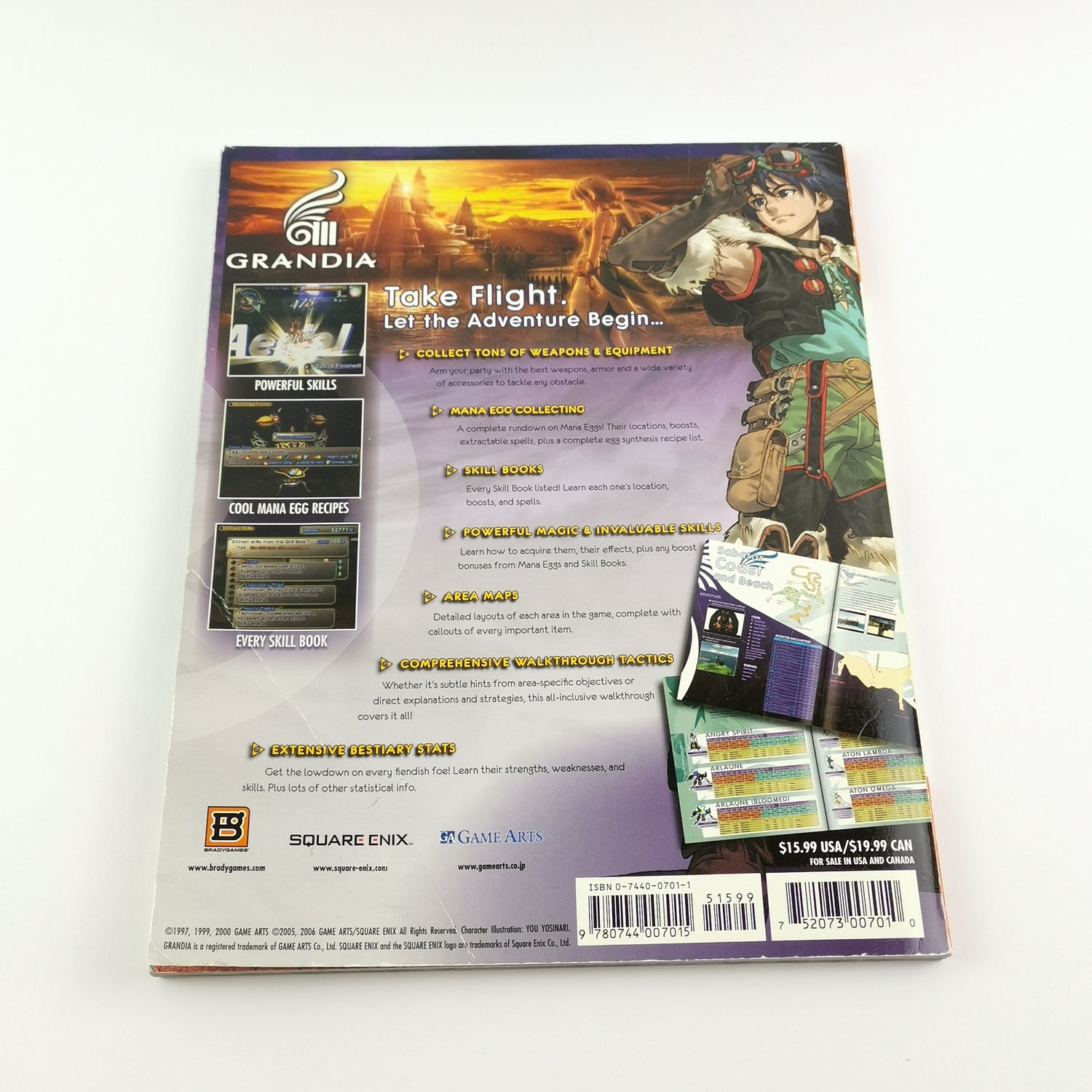 Sony Playstation 2 Game: Grandia III 3 + Bradygames Strategy Guide | PS2 original packaging