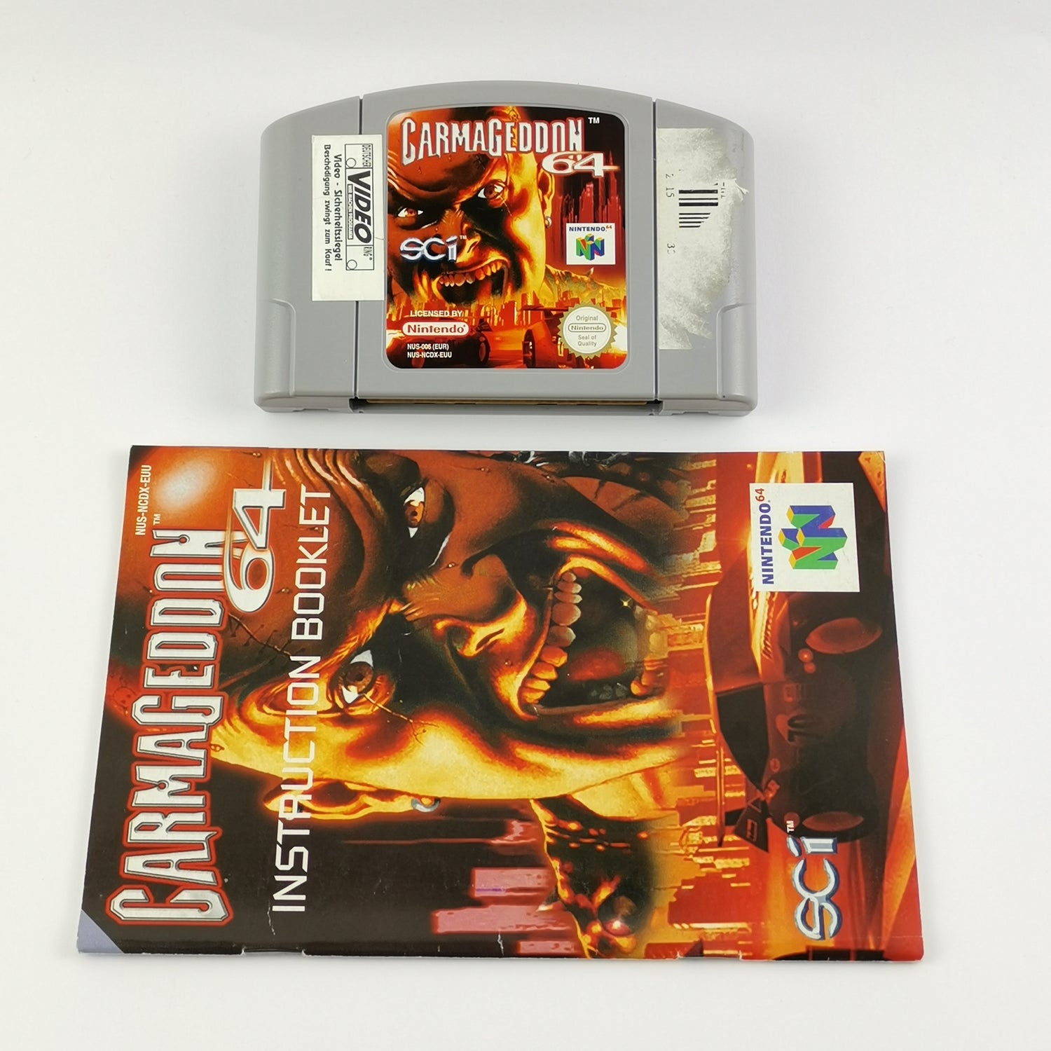 Nintendo 64 game: Carmageddon - module / cartridge + manual | N64 PAL EUU
