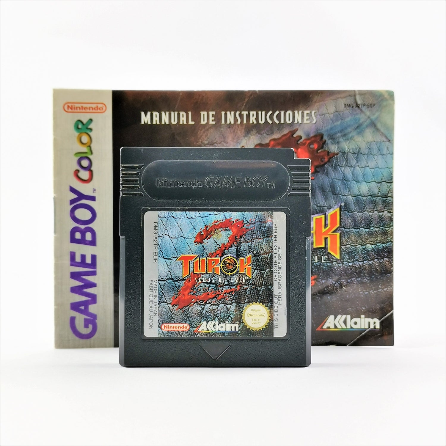 Nintendo Game Boy Color Game: Turok 2 Seeds of Evil + Instructions - GBC Module