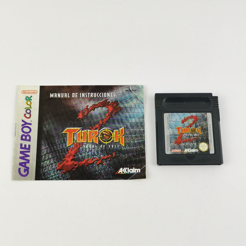 Nintendo Game Boy Color Game: Turok 2 Seeds of Evil + Instructions - GBC Module