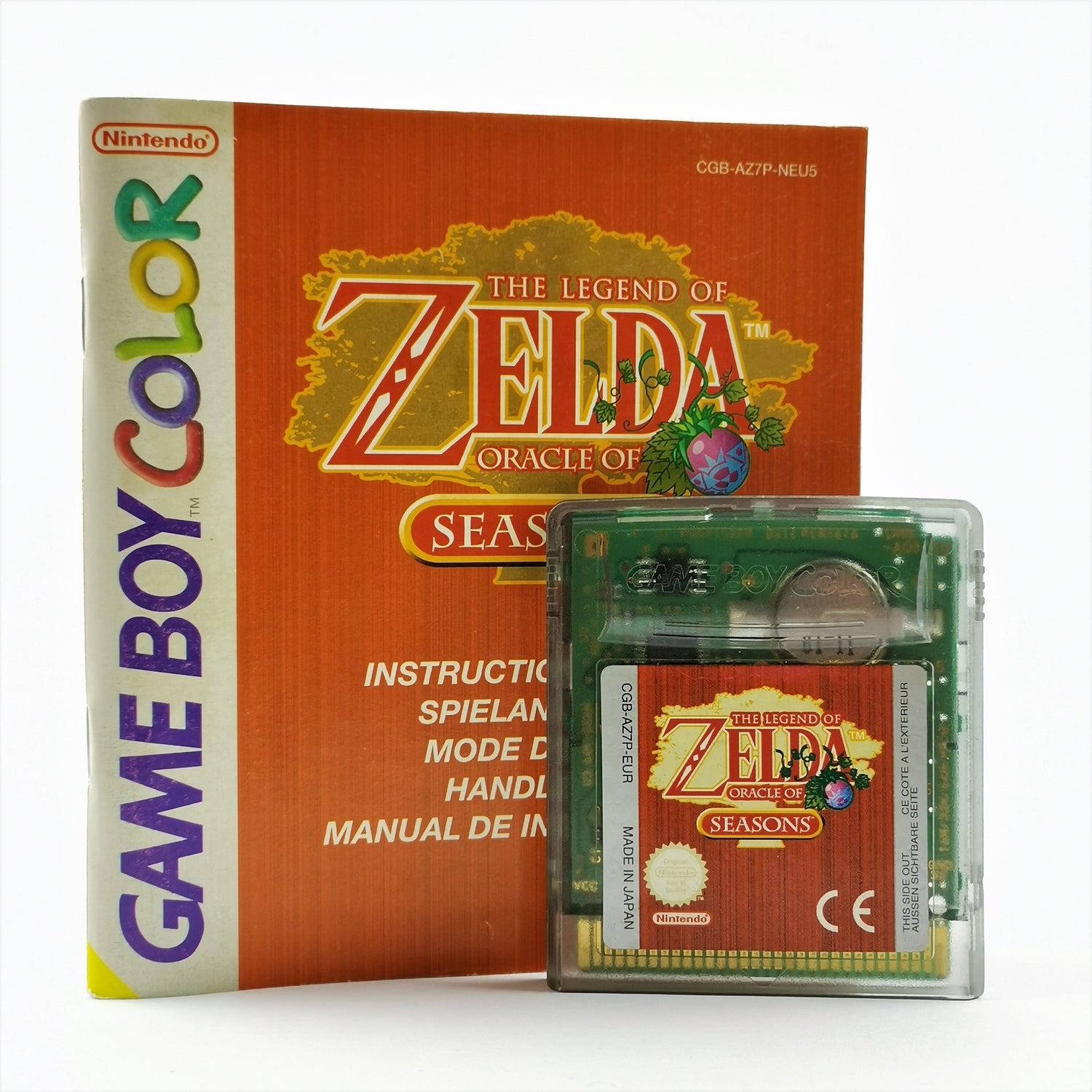 Nintendo Game Boy Color Spiel : Zelda Oracle of Seasons + Anleitung | GBC Modul