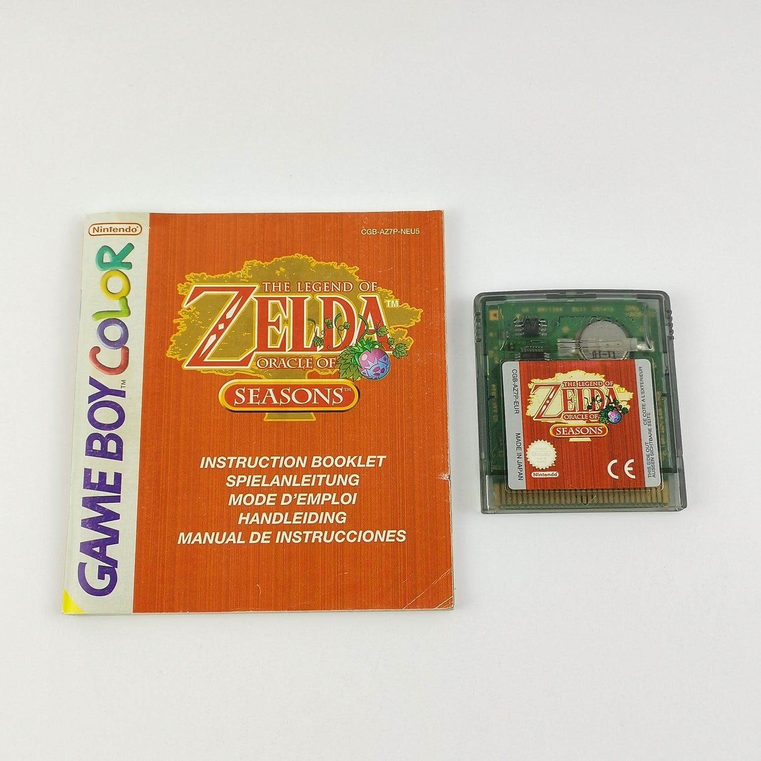 Nintendo Game Boy Color Spiel : Zelda Oracle of Seasons + Anleitung | GBC Modul