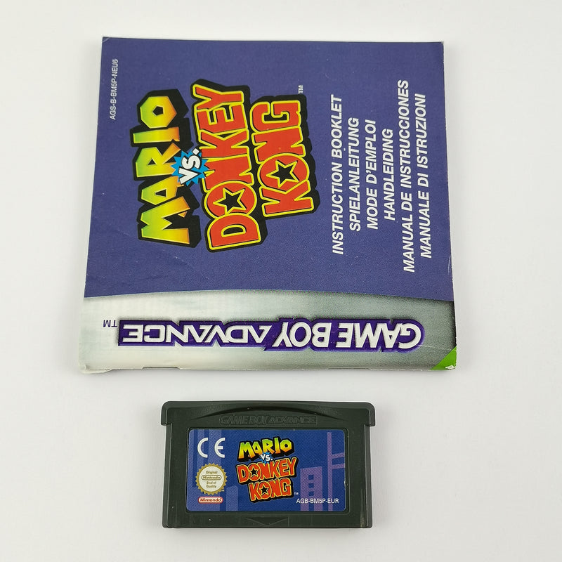 Nintendo Game Boy Advance Game: Mario Vs. Donkey Kong + Instructions - GBA Module