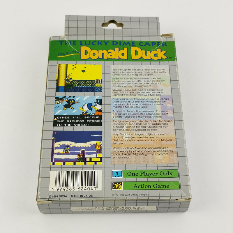 Sega Game Gear game: The Lucky Dime Caper Donald Duck - original packaging and instructions PAL