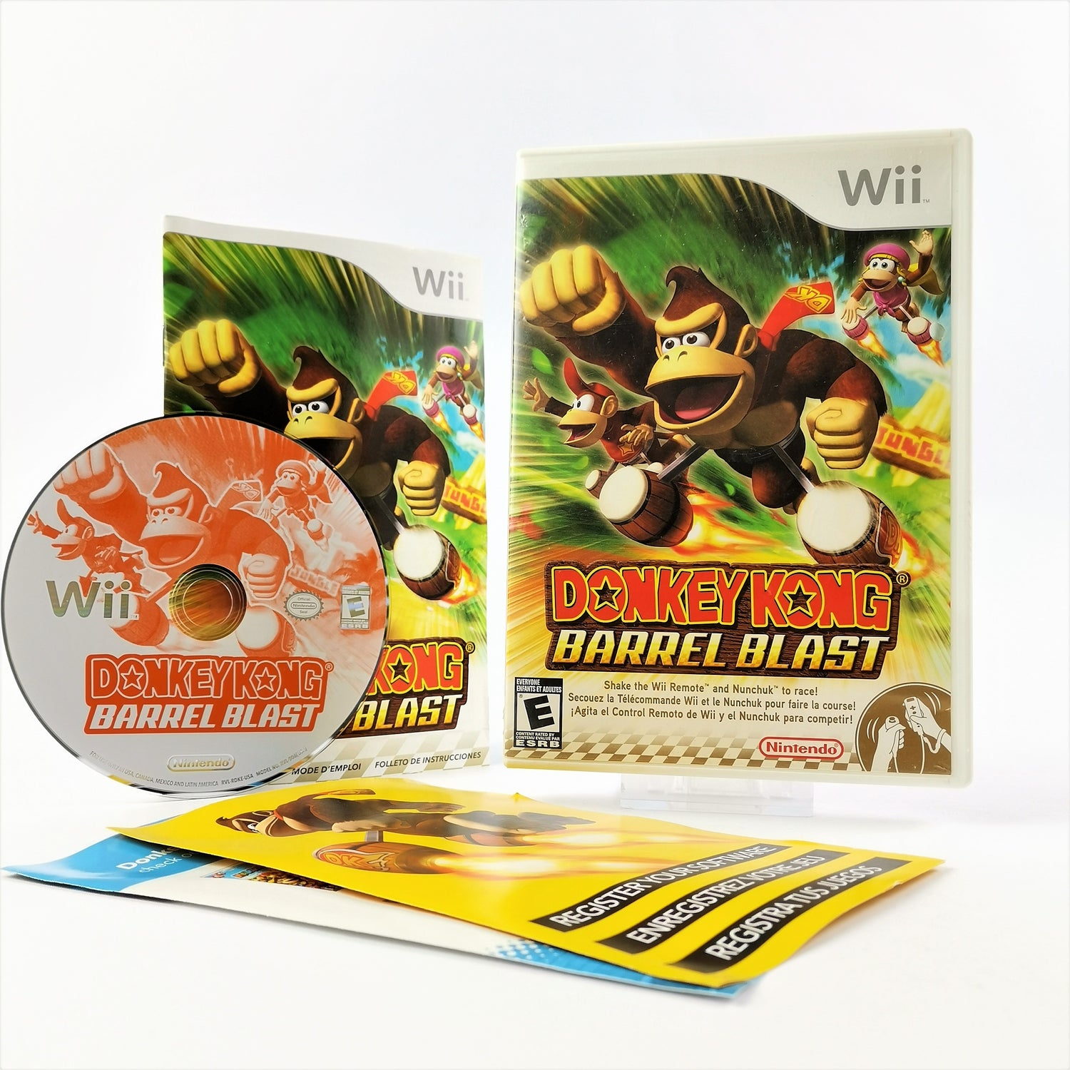 Nintendo Wii Spiel : Donkey Kong Barrel Blast - OVP Anleitung | NTSC-U/C USA