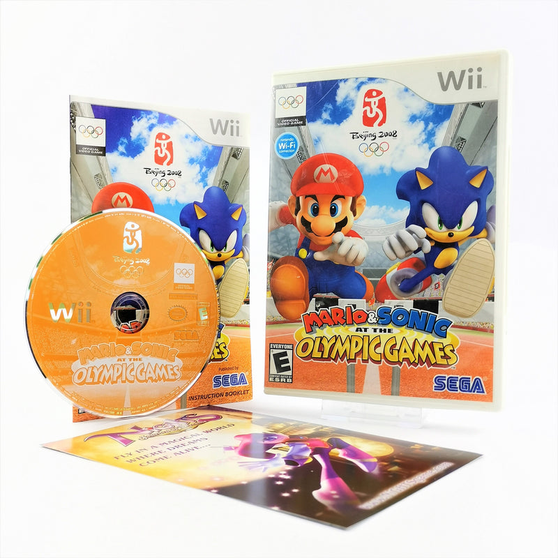 Nintendo Wii Spiel : Mario & Sonic At The Olympic Games - OVP Anleitung USA