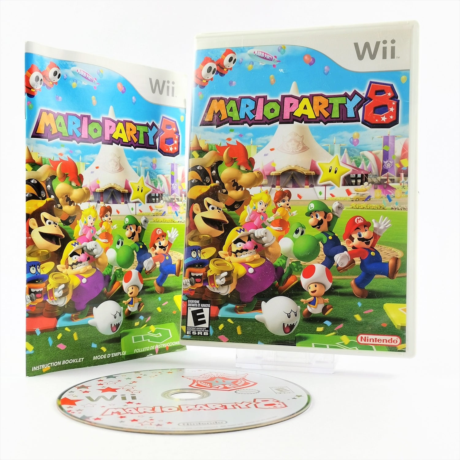 Nintendo Wii game: Mario Party 8 - original packaging instructions | NTSC-U/C USA