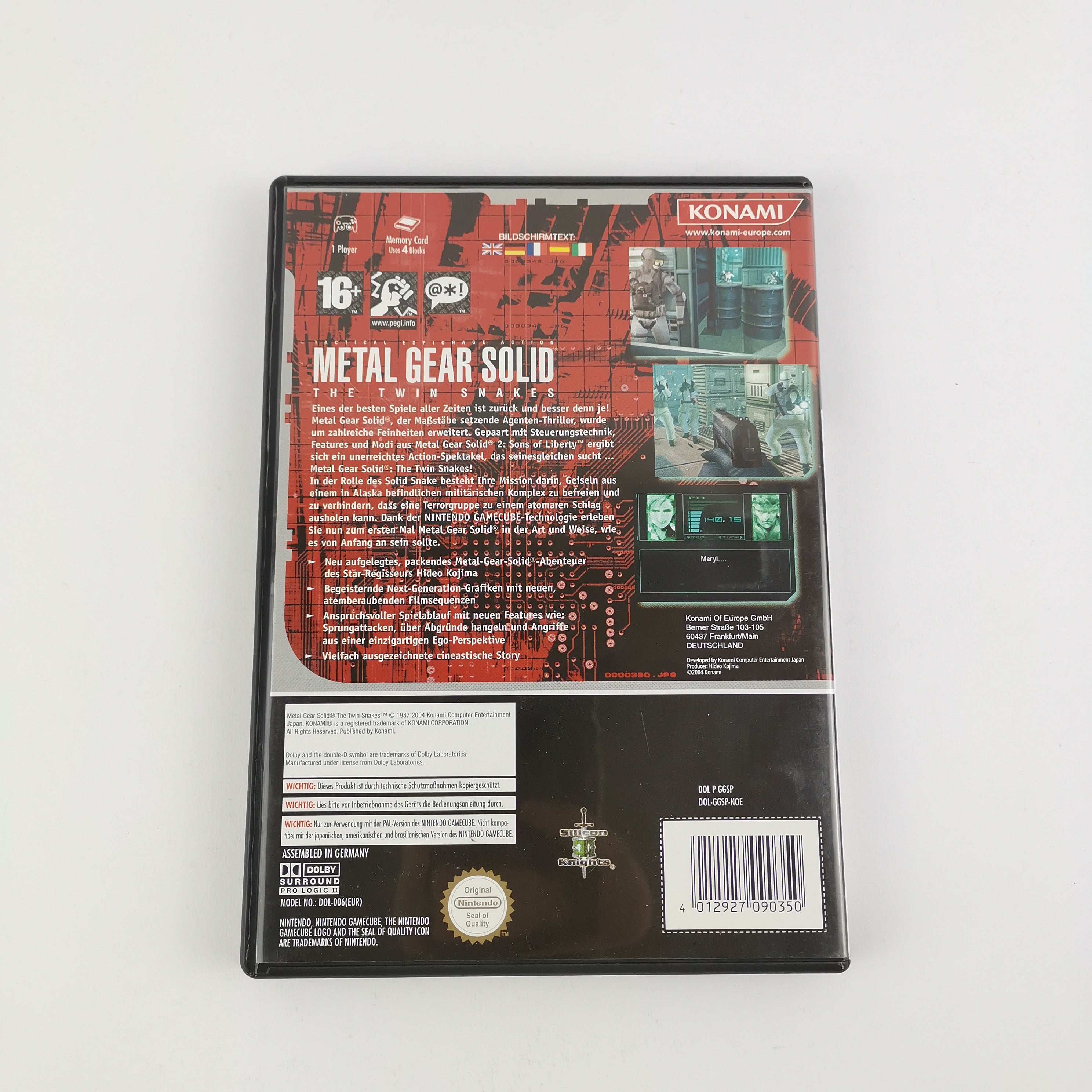 Nintendo Gamecube Spiel : Metal Gear Solid The Twin Snakes - OVP Anleitung PAL