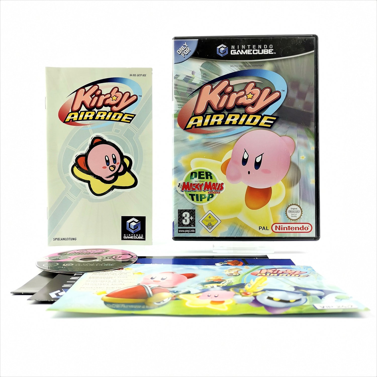 Nintendo Gamecube Spiel : Kirby Airride - OVP Anleitung VIP Code PAL | Game Cube