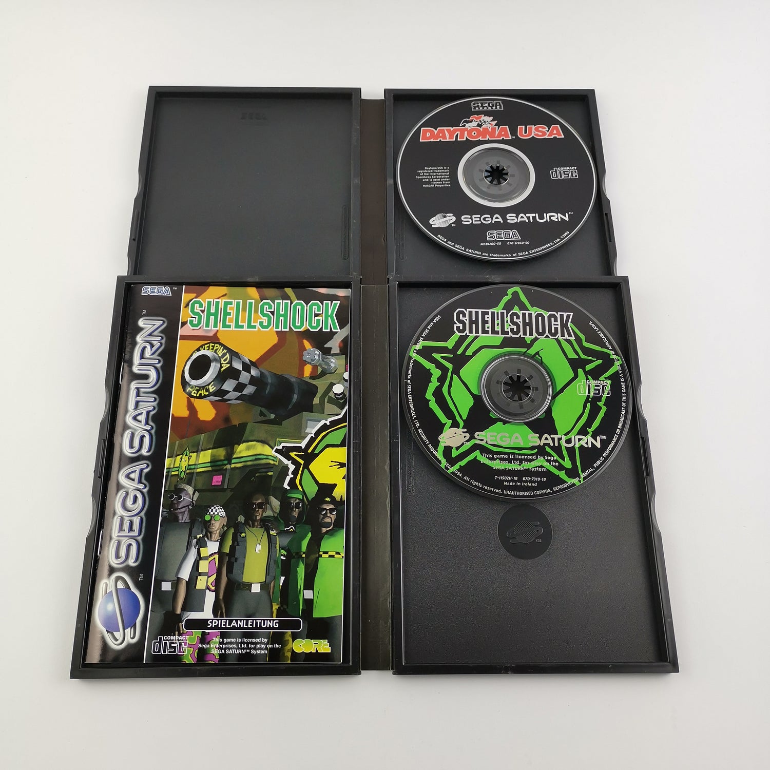 Sega Saturn Spiele : Shellshock + Daytona USA - OVP & Anleitung PAL Bundle