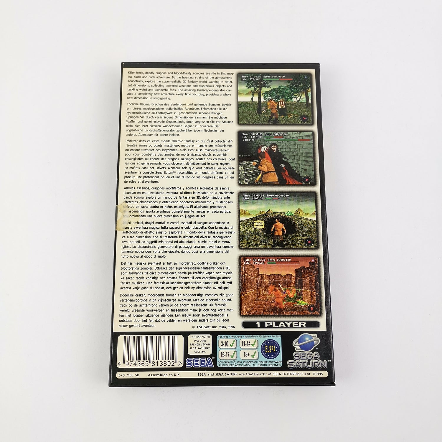 Sega Saturn Spiel : Virtual Hydlide - OVP & Anleitung PAL | SegaSaturn Disc