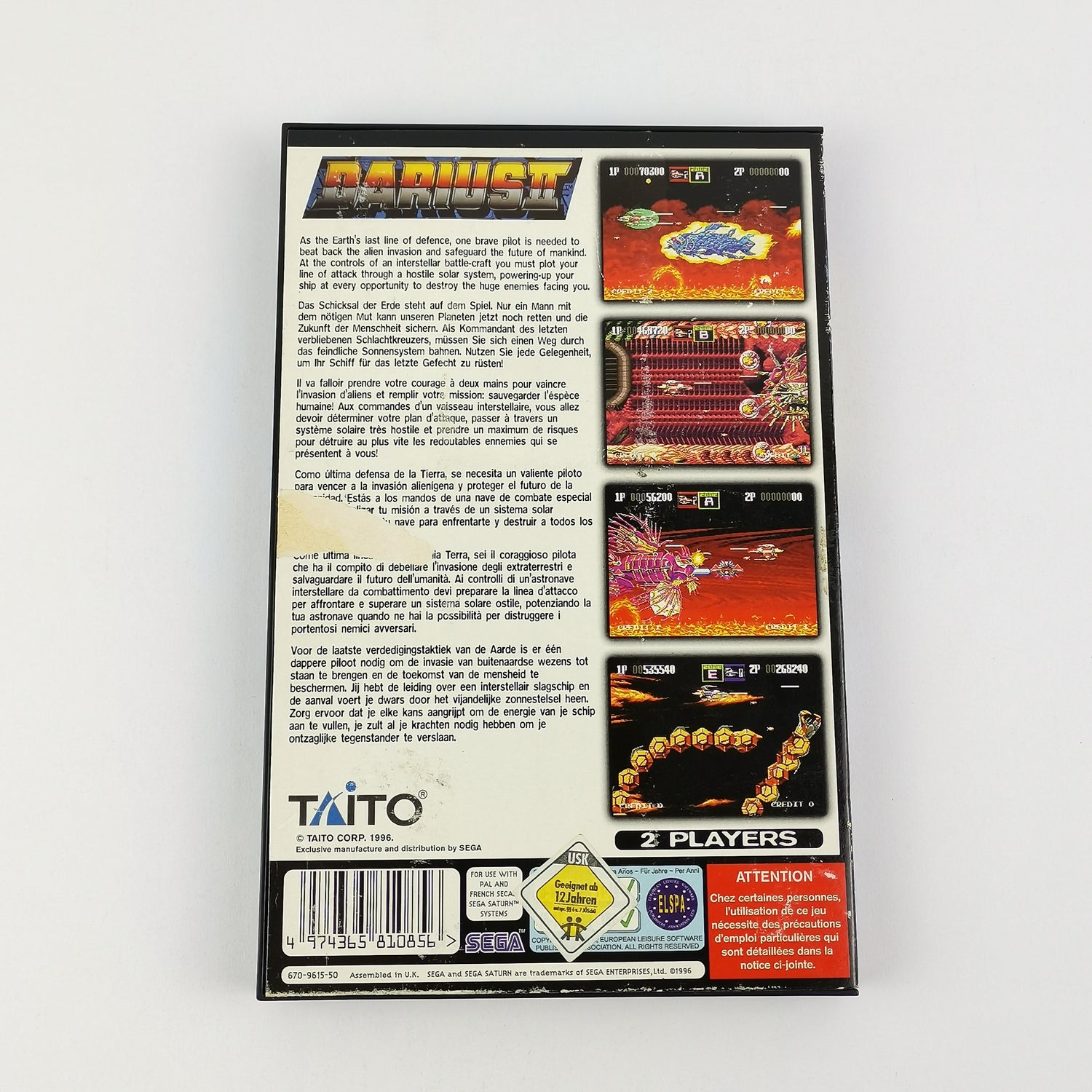 Sega Saturn Spiel : Darius II 2 - OVP ohne Anleitung PAL | SegaSaturn Disc