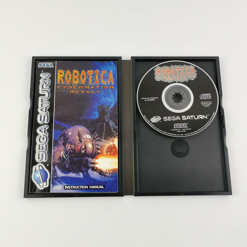 Sega Saturn Game: Robotica Cybernation Revolt - OVP Instructions PAL | disc