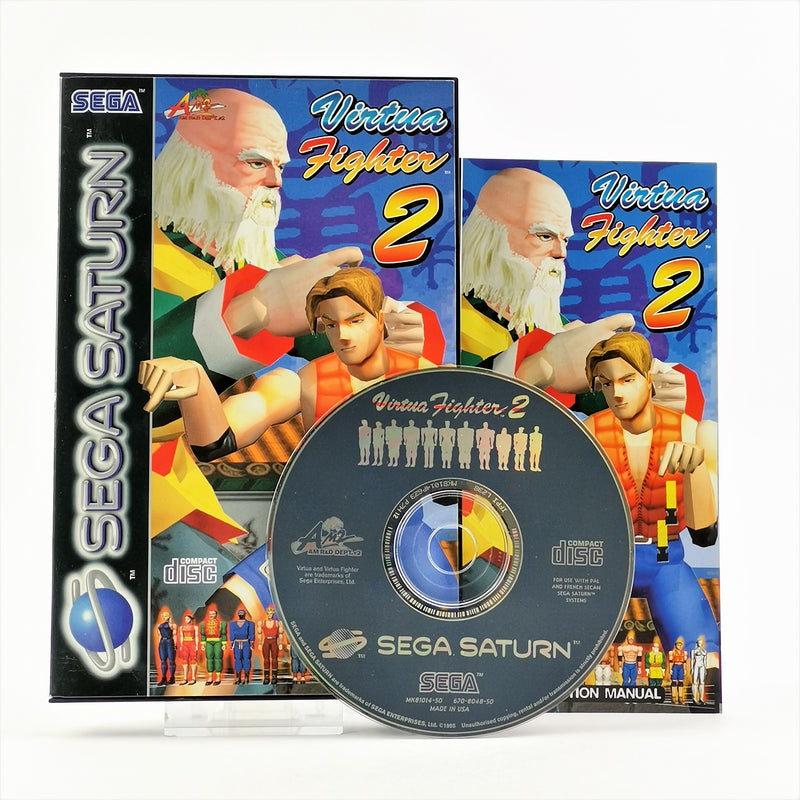 Sega Saturn Spiel : Virtua Fighter 2 - OVP Anleitung PAL | Disc System
