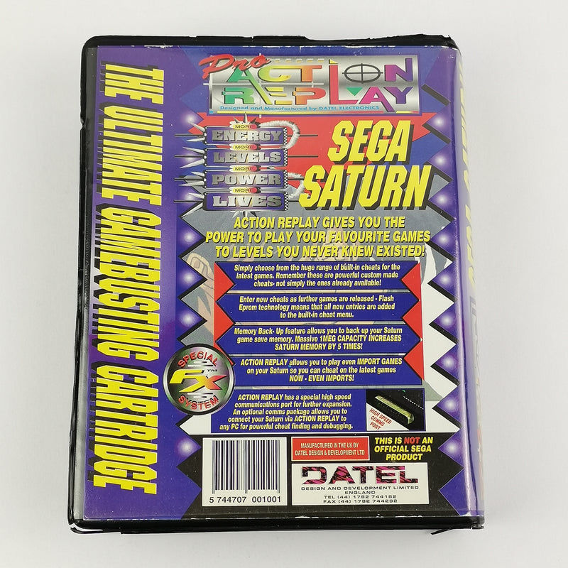 Sega Saturn Zubehör : Pro Action Replay - OVP Anleitung PAL | Cheatmodul