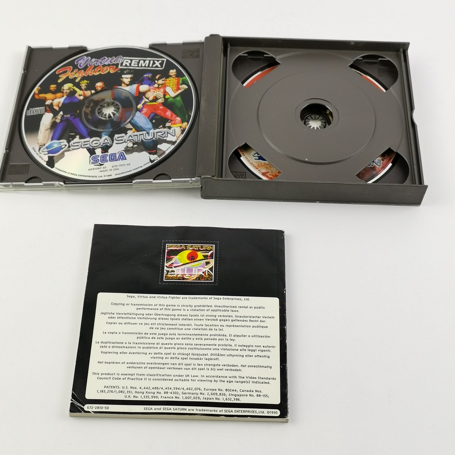 Sega Saturn game: Virtua Fighter Remix incl. Portrait Collection original packaging instructions