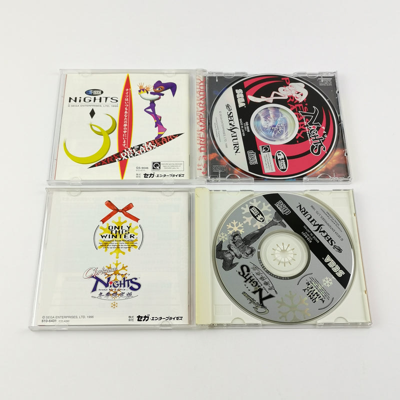 Sega Saturn Spiele : Nights into Dreams + Christmas Nights - OVP Anleitung JAP