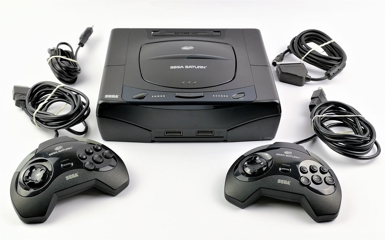Sega Saturn Konsole : 2 originale Controller u. Anschlusskabel | Console Bundle